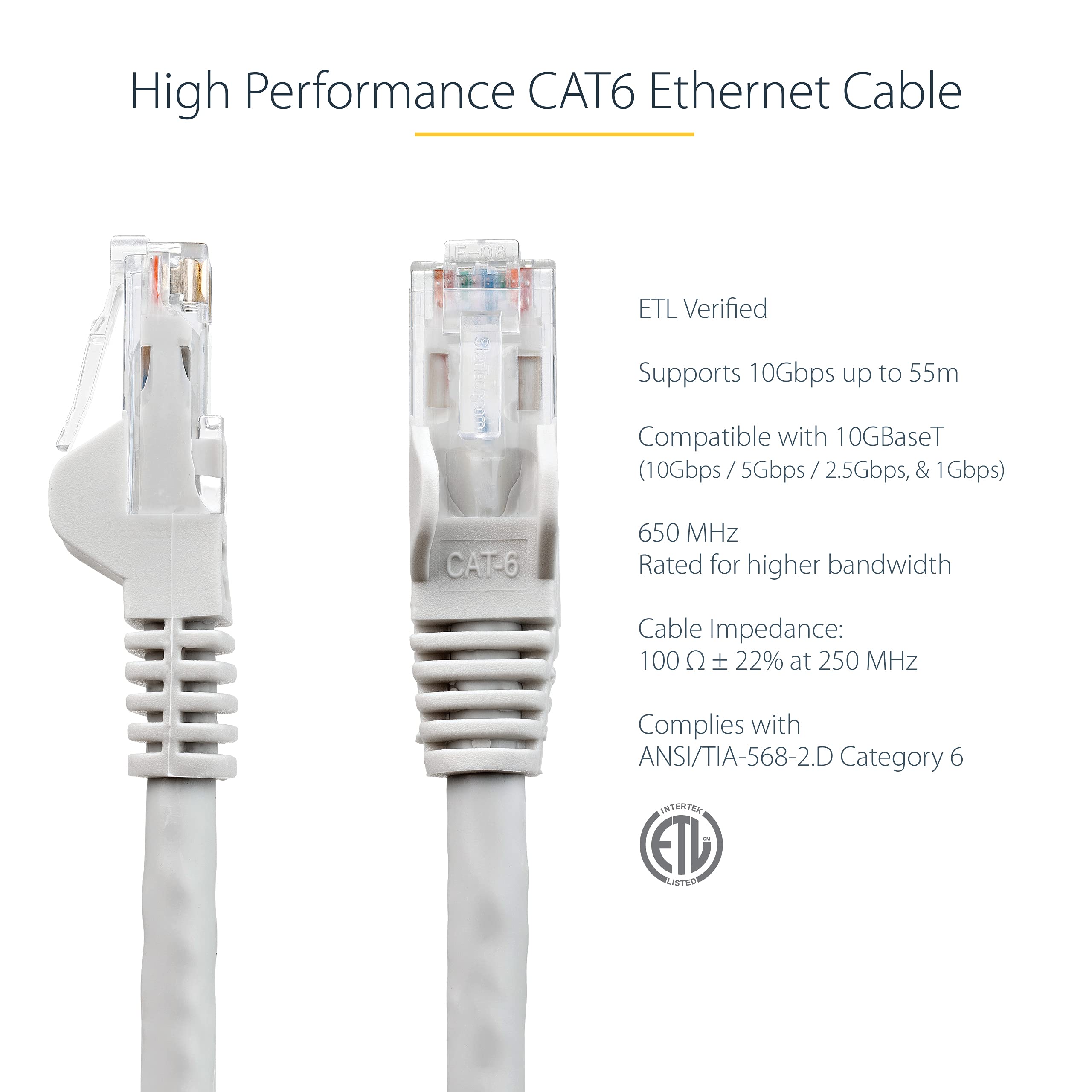 10m Gray Snagless UTP Cat6 Patch Cable