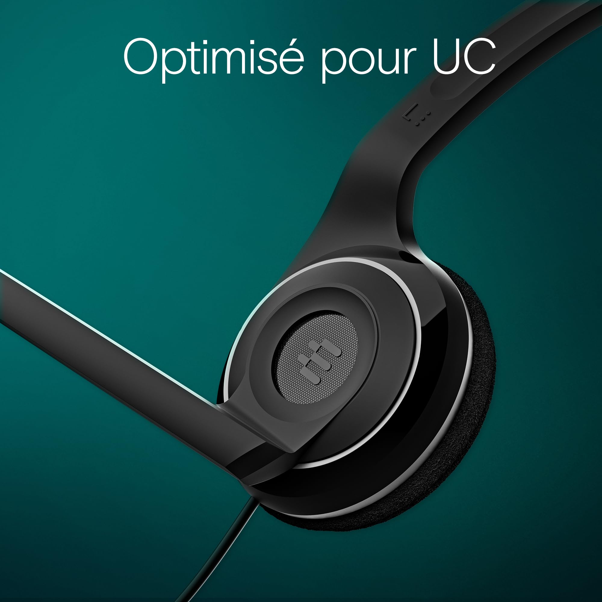 EPOS Micro-casque binaural PC USB avec contrôle volume/mute Microphone à réduction de bruit