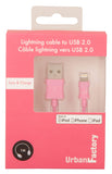 URBAN FACTORY CABLE LIGHTNING MFI 1M ROSE BOITE