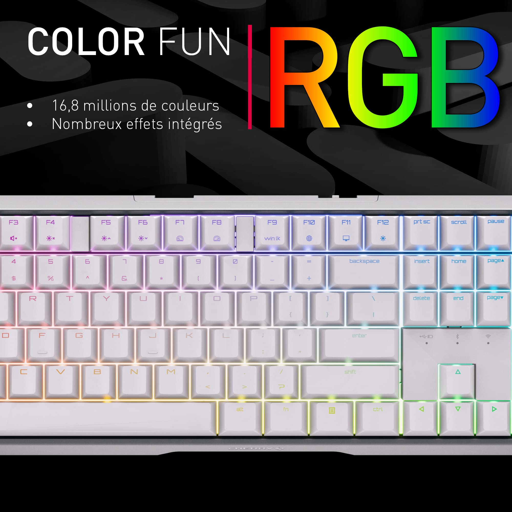 CHERRY Clavier MX 3.0S WIRELESS gaming mécanique MX RED