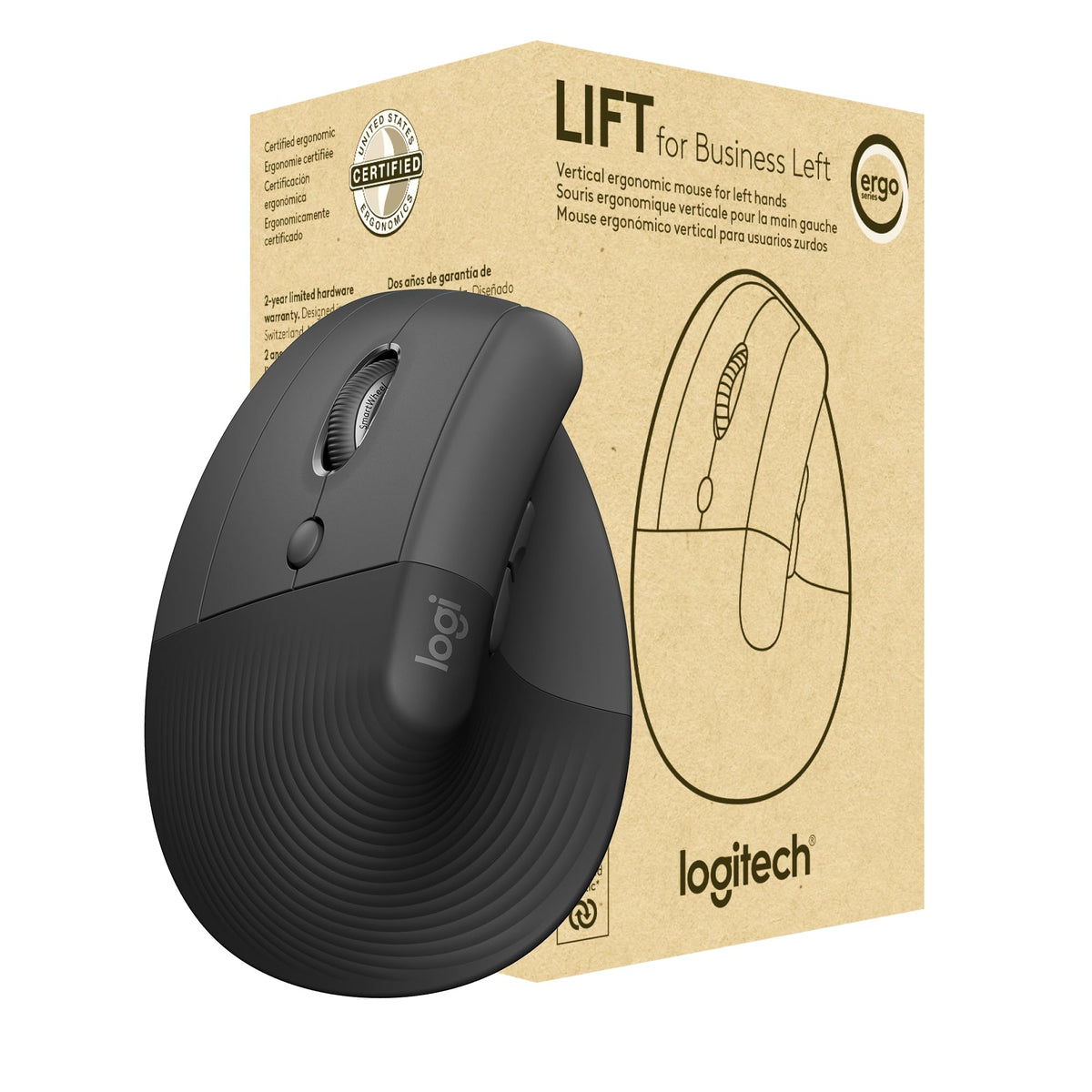 LOGITECH LIFT FOR BUSINESS LEFT - GRAPHITE / BLACK - EMEA