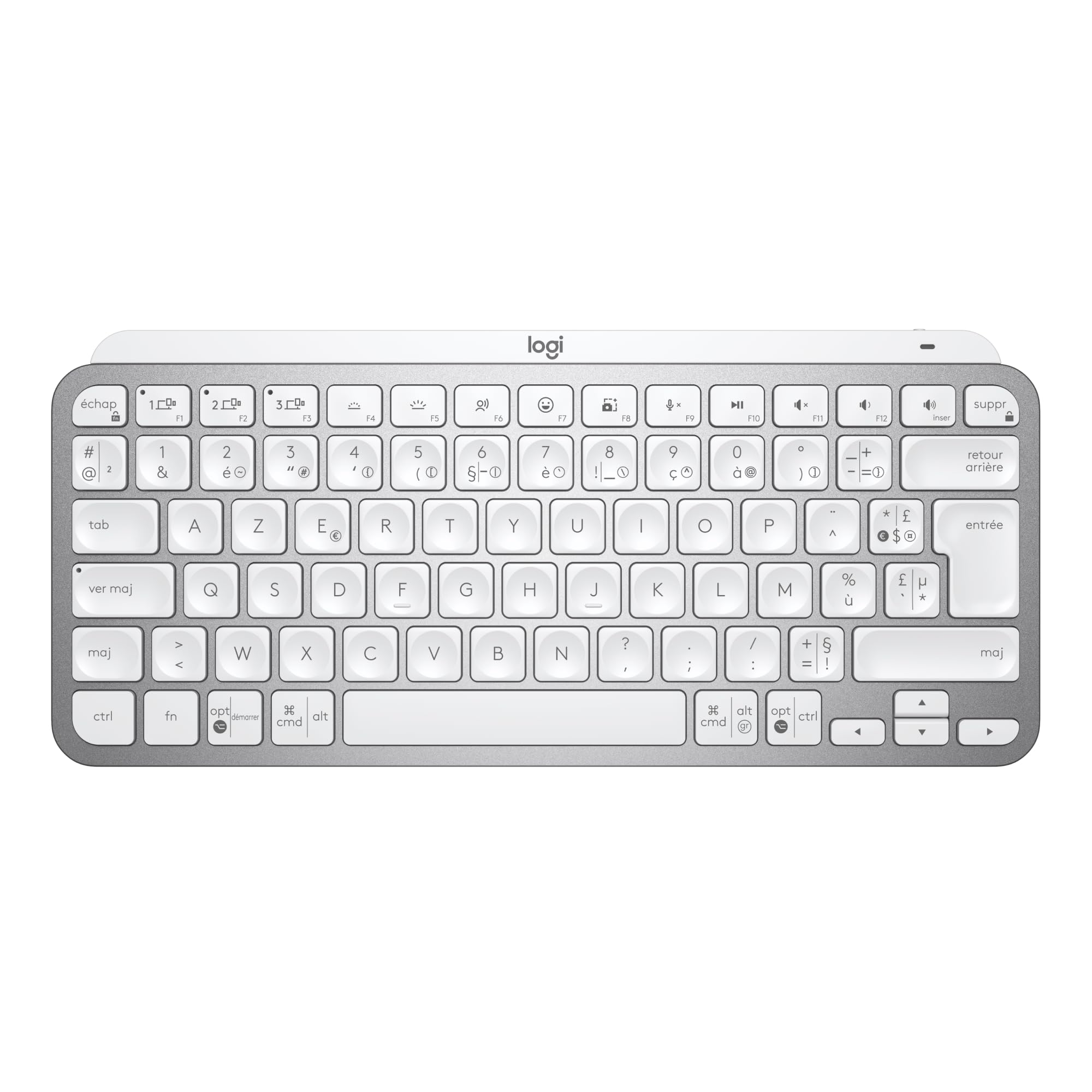 LOGITECH MX Keys Mini Minimalist Wireless Illuminated Keyboard - PALE GREY - CENTRAL (FR)