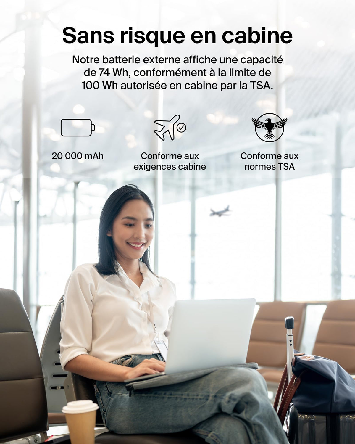BELKIN Powerbank 20K 15W USB-C cable inclus + 2 USB-A Rose