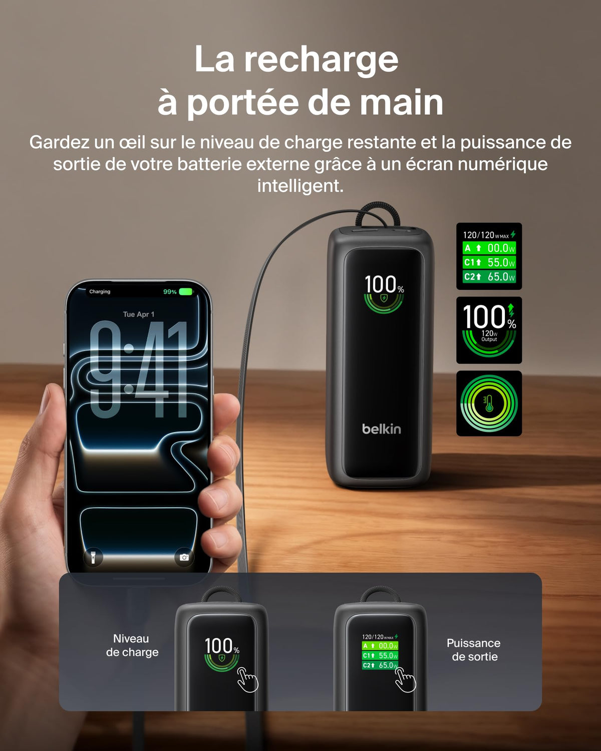 ULTRACHARGE 22k PD120w PowerBank Black