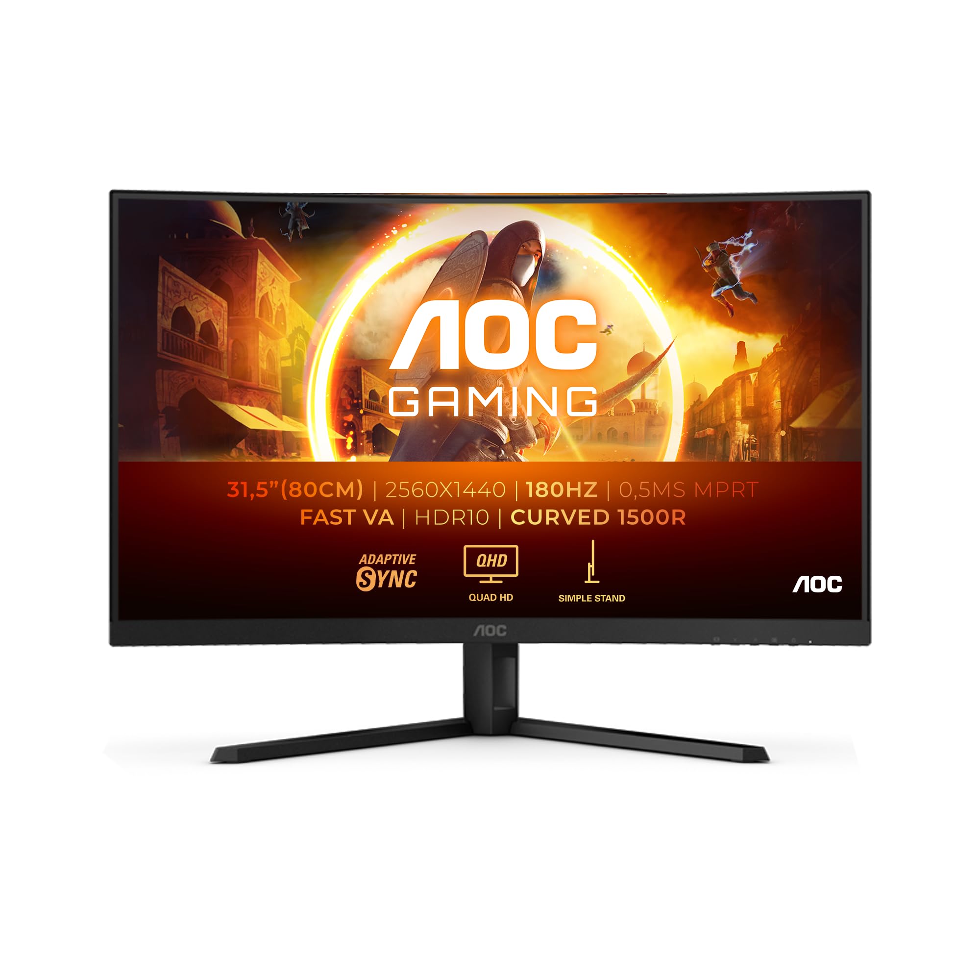 AOC CQ32G4VE 31.5p Curved 2560x1440 0.5ms HDMI DP Black/Grey