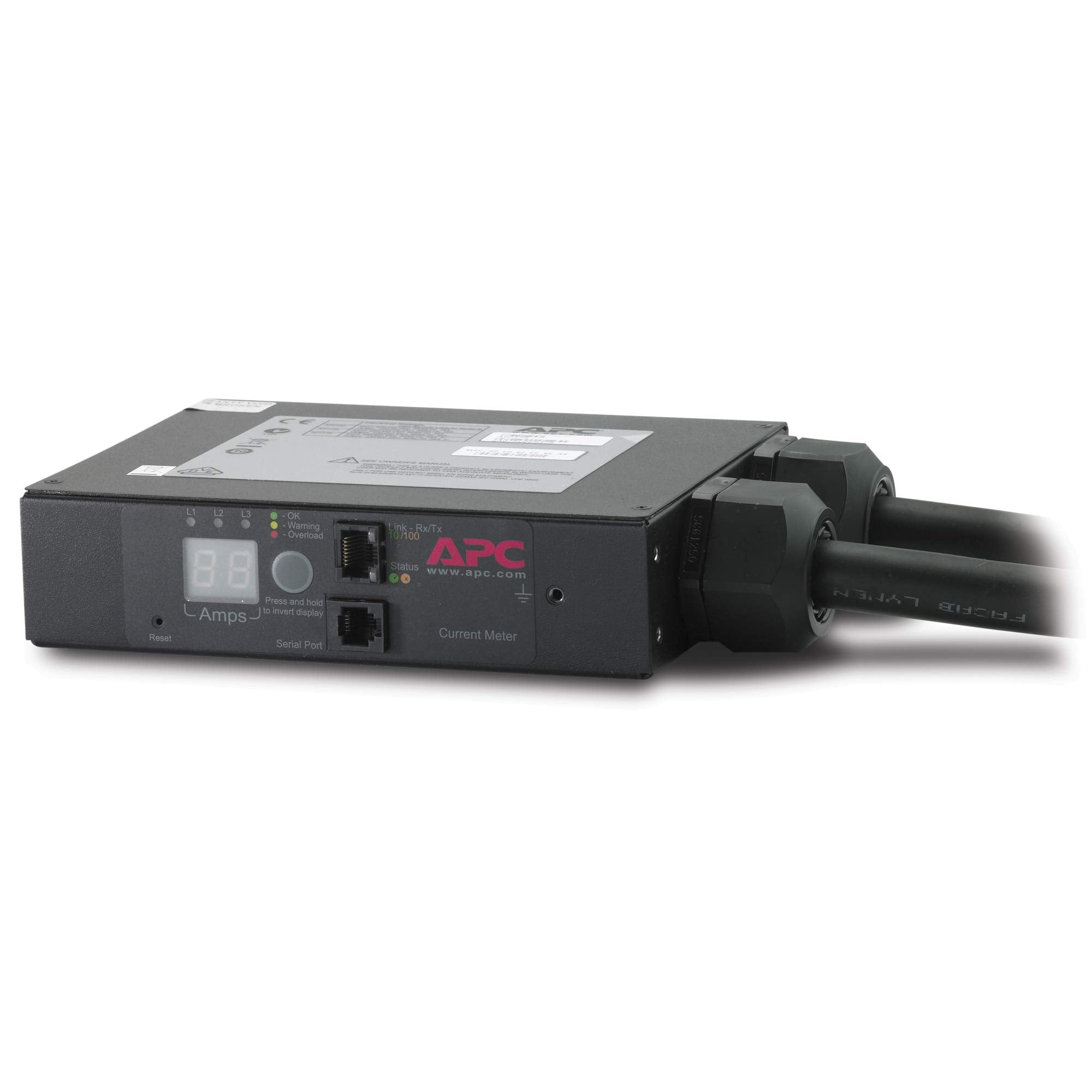 APC In-Line Current Meter AP7175B Current monitoring device AC 230/400V 3-phase Ethernet 10/100 RS-232 output connectors 2