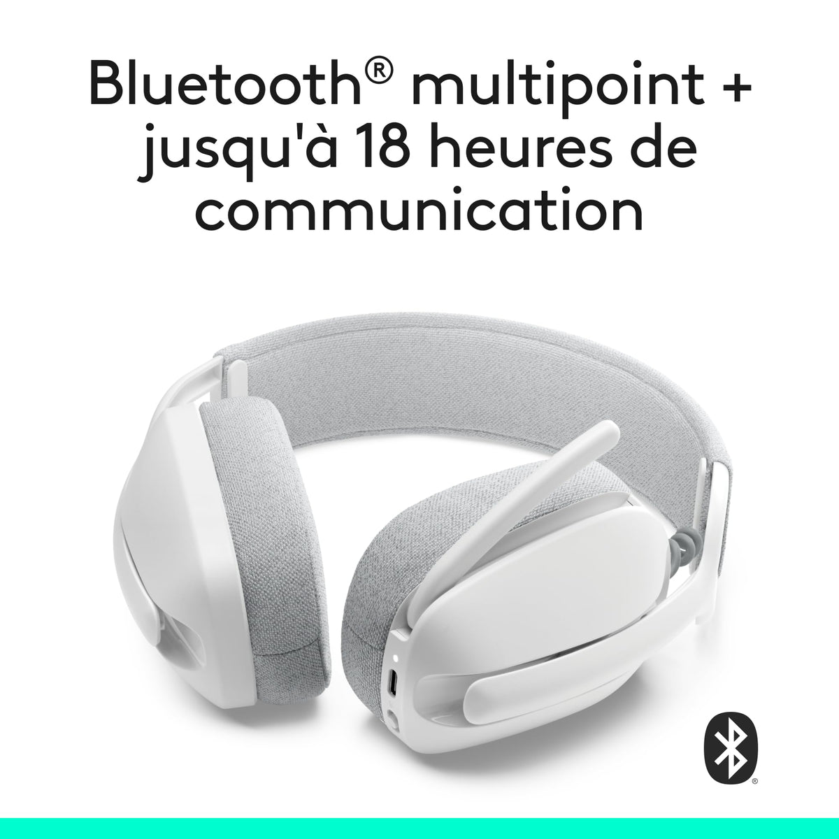 LOGITECH Zone Vibe 100 Headset full size Bluetooth wireless off-white