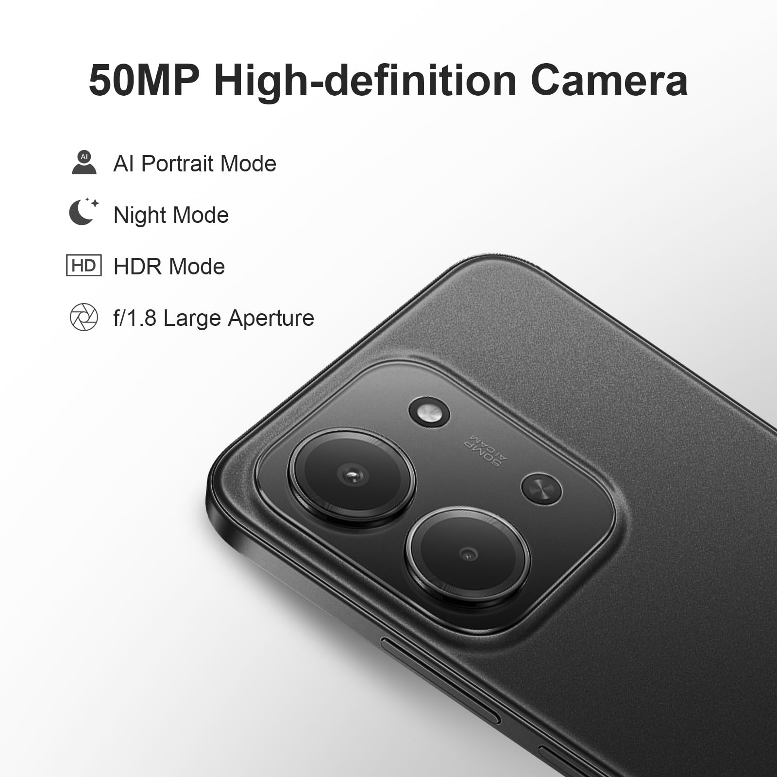 Xiaomi Redmi 15C 4G (6.9''- NFC - 256 Go, 4 Go RAM) Noir