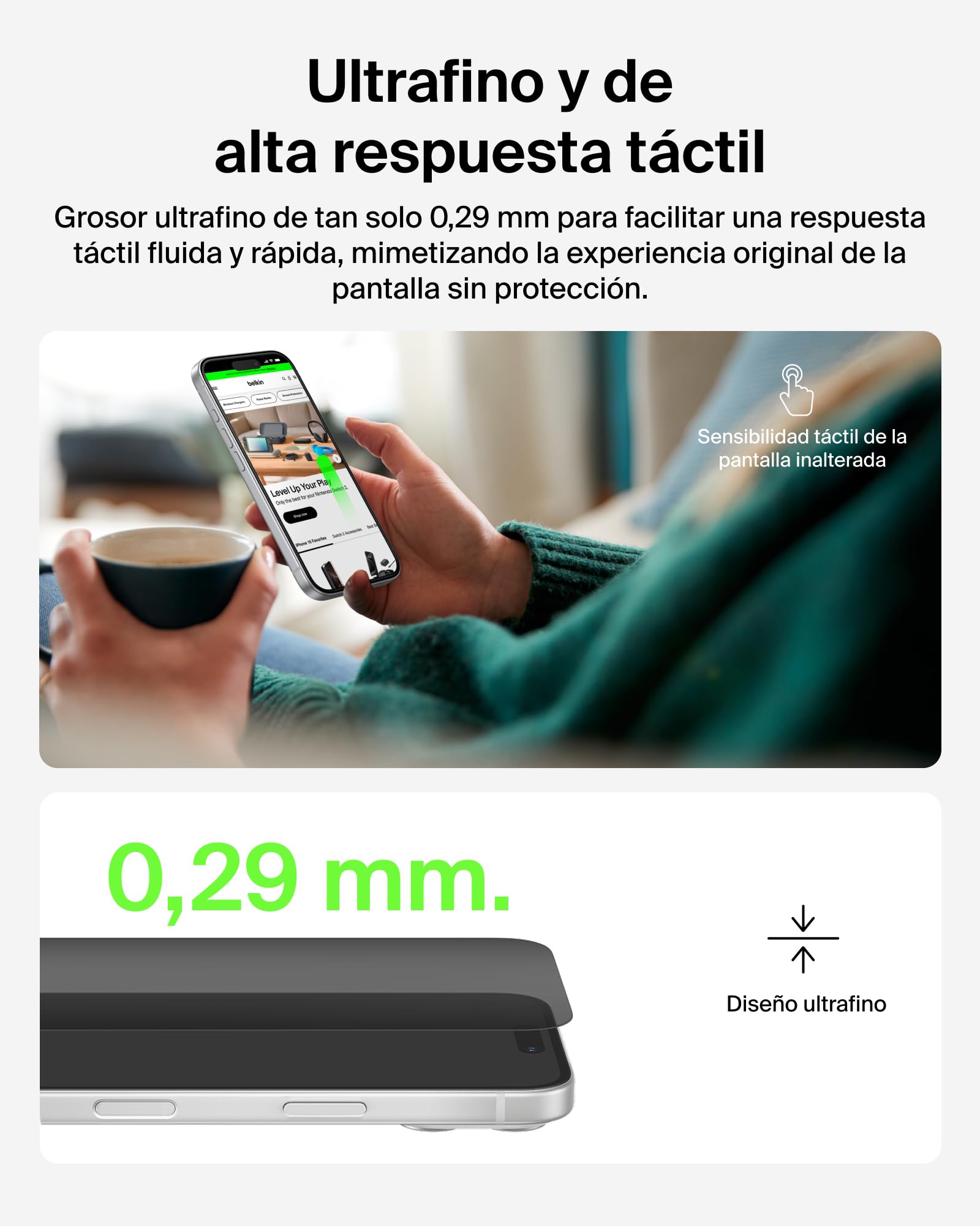 BELKIN Invisiglass Privacy Screen Protector - iPhone 17 Pro Max