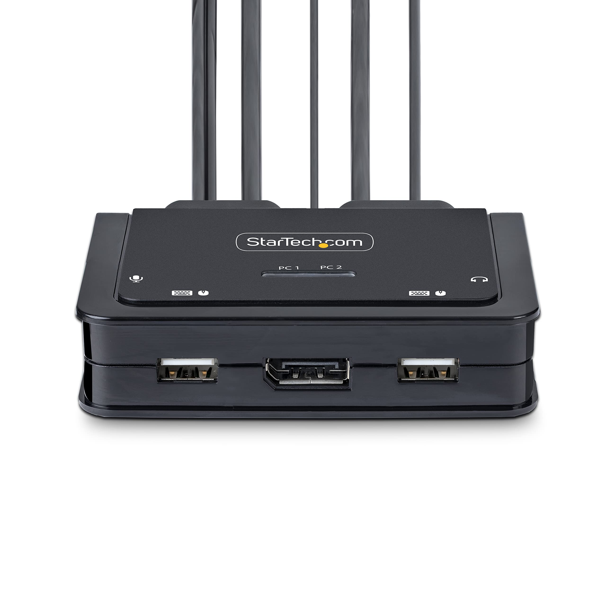 2-Port Hybrid Cable KVM Switch 4K DP