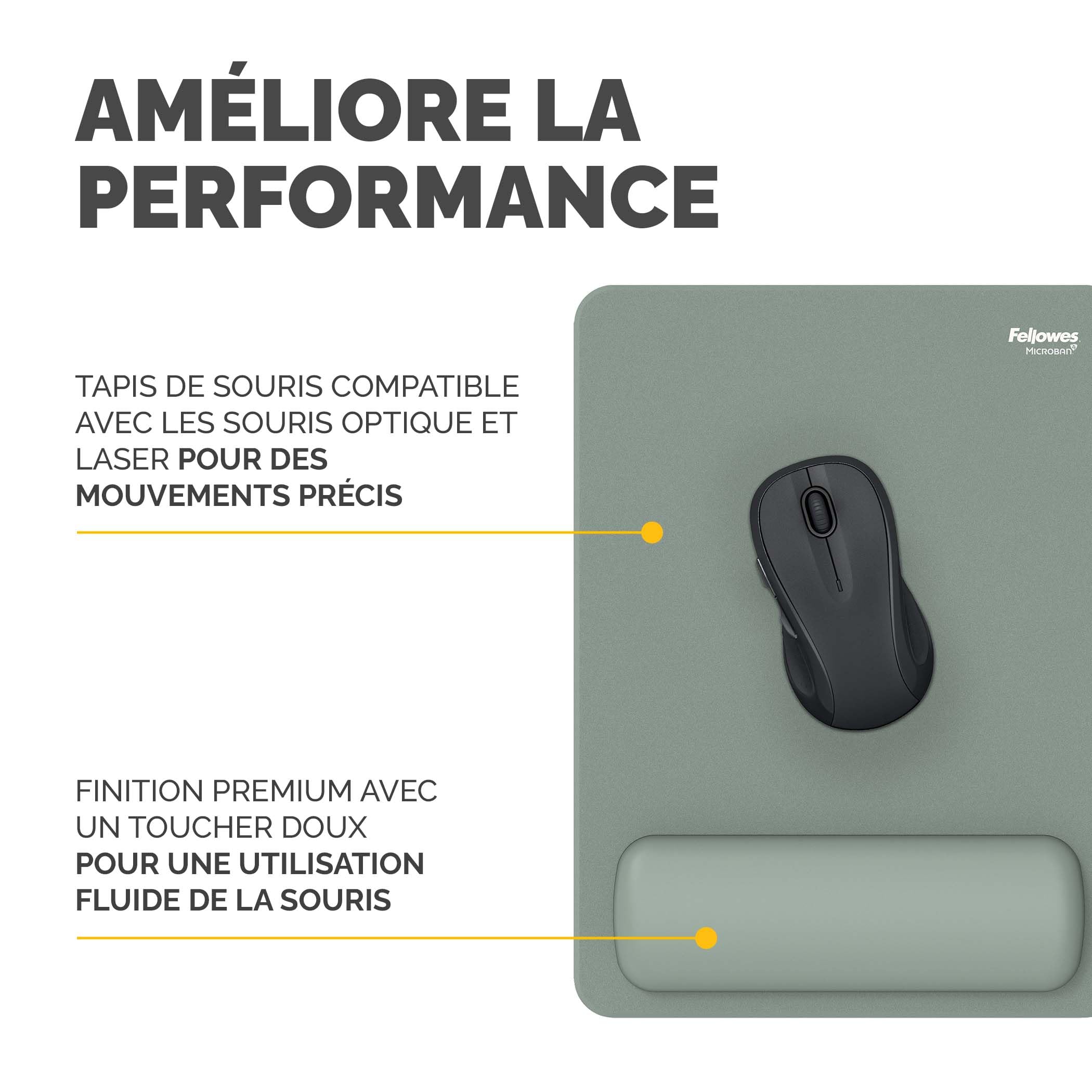 FELLOWES Tapis souris repose-poignets XL Breyta Sauge