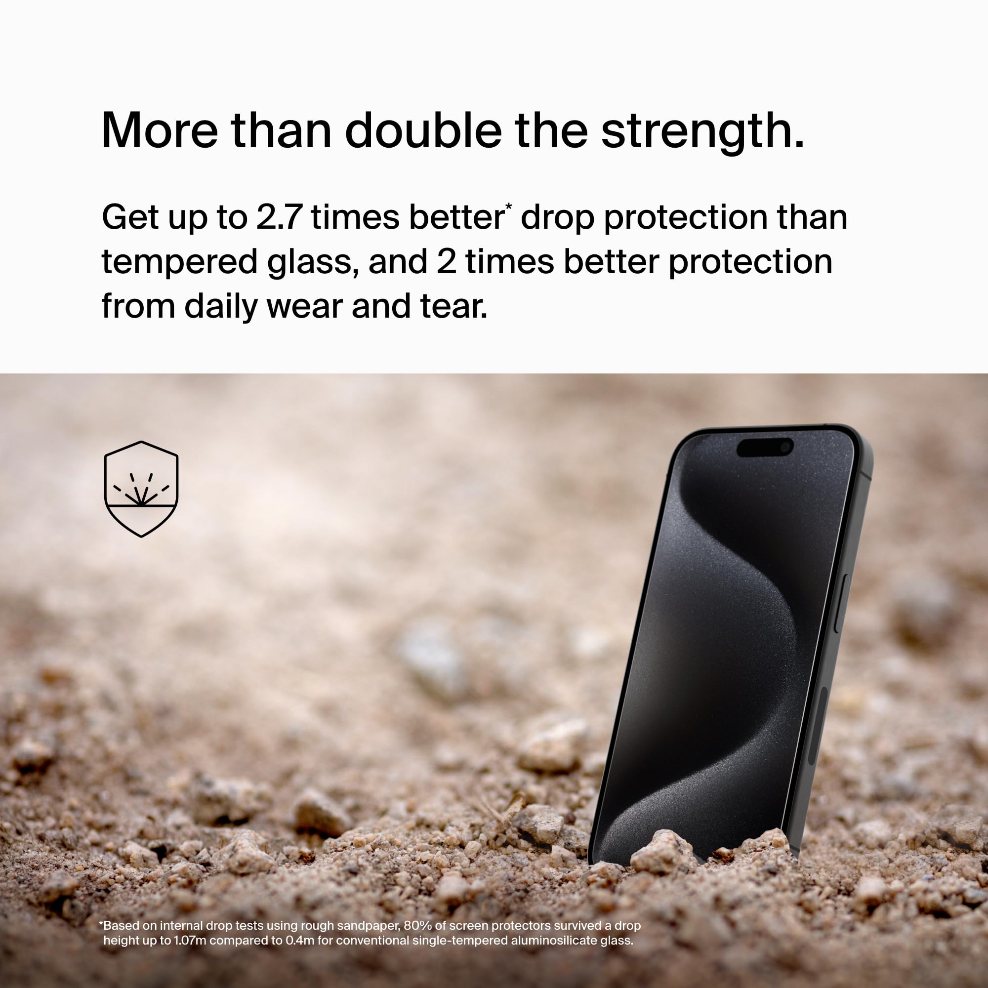 BELKIN ScreenForce Pro UltraGlass2 AM Screen Protection for iPhone 15 Pro