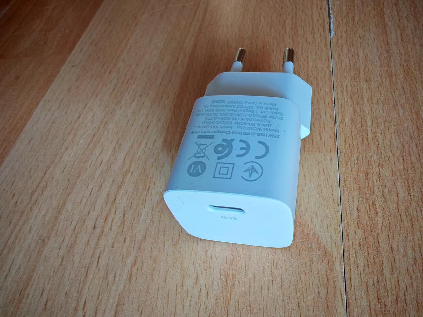 BELKIN 25W USBC PD WALL CHARGER WITH PPS WHITE