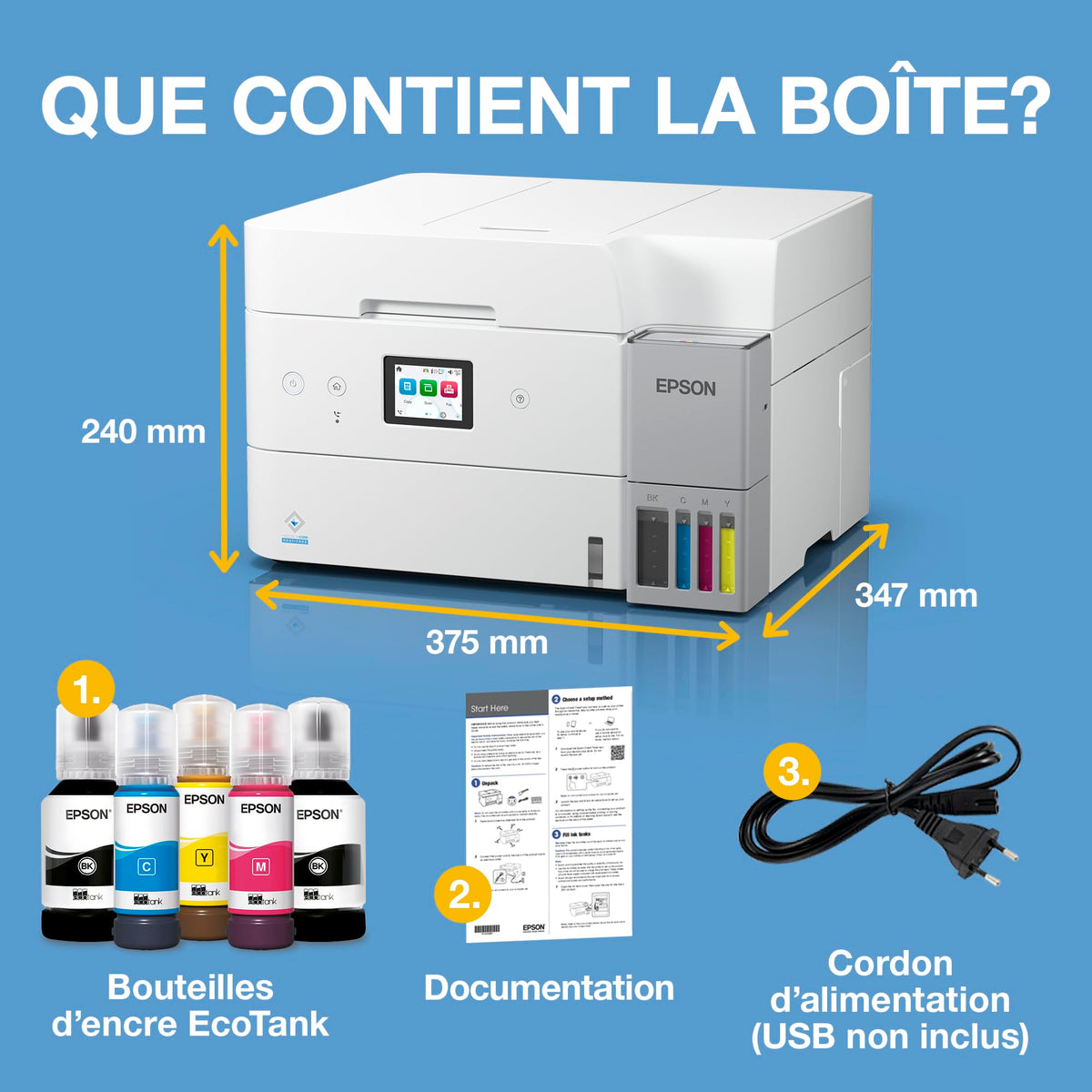 EPSON EcoTank ET-4956 Inkjet MFP A4 18ppm ISO USB WLAN Wi-Fi