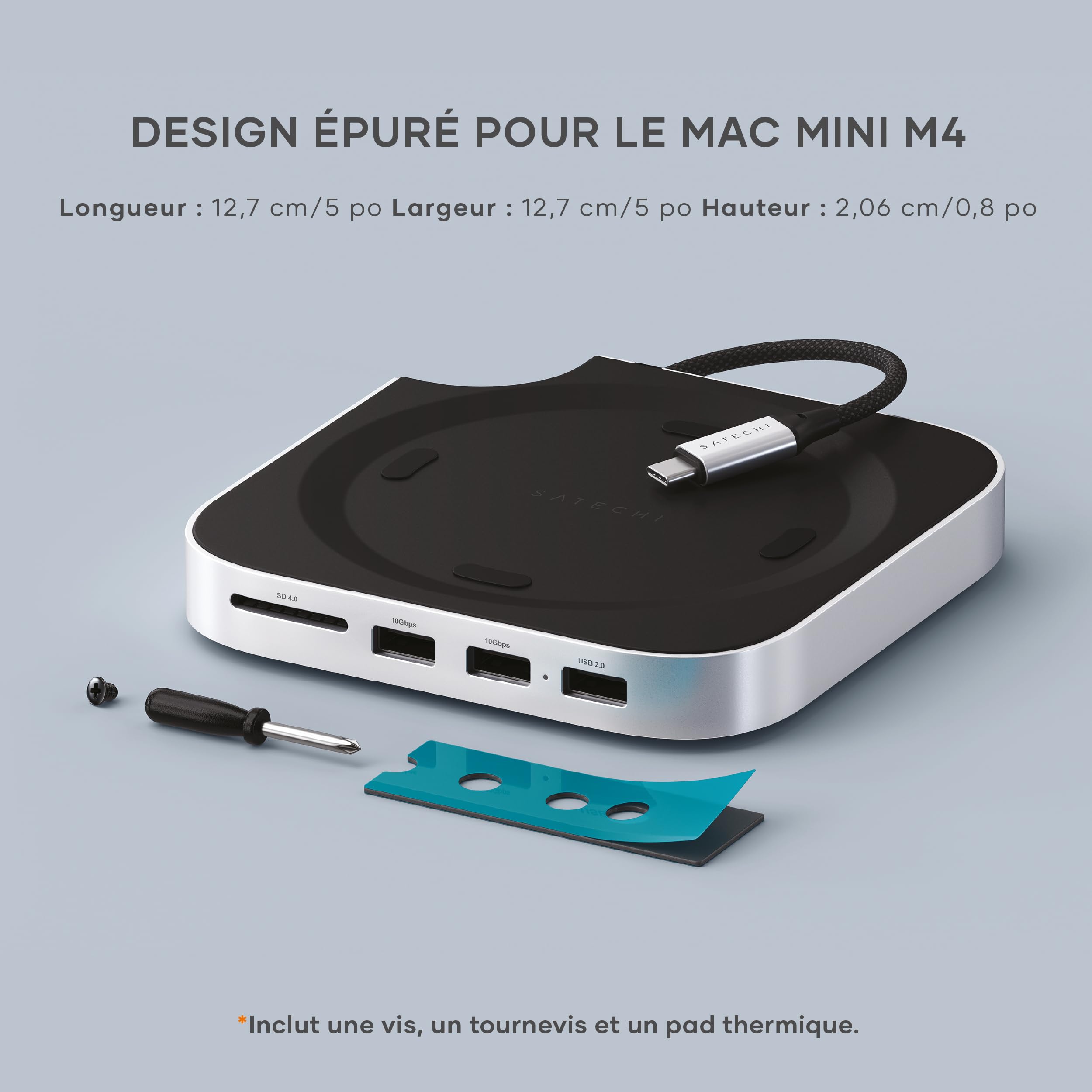 STAND&HUB MACMINI M4+SSD ENCLOSURE SIL