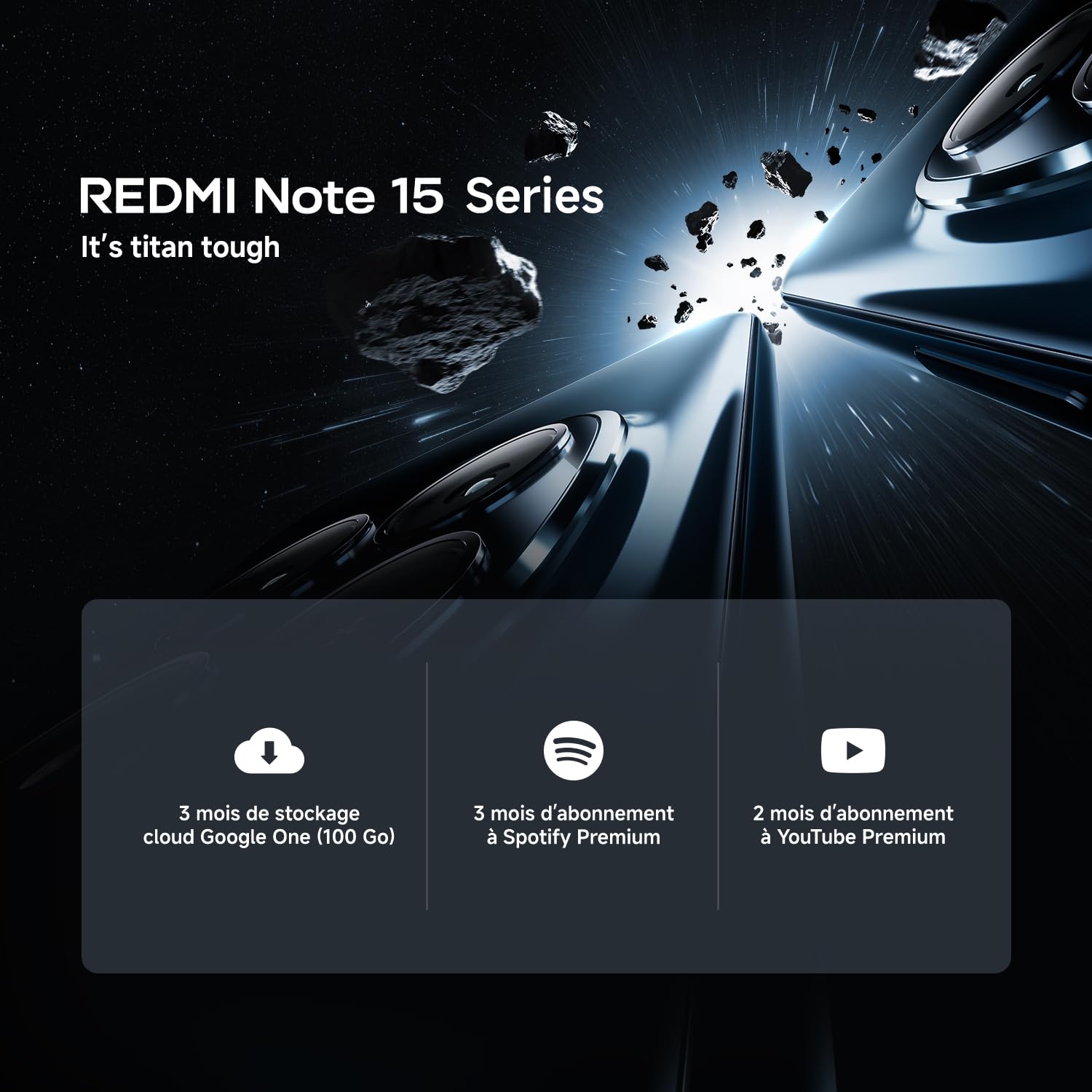 Xiaomi Redmi Note 15 4G (6.77'' - 128 Go, 6 Go RAM) Noir