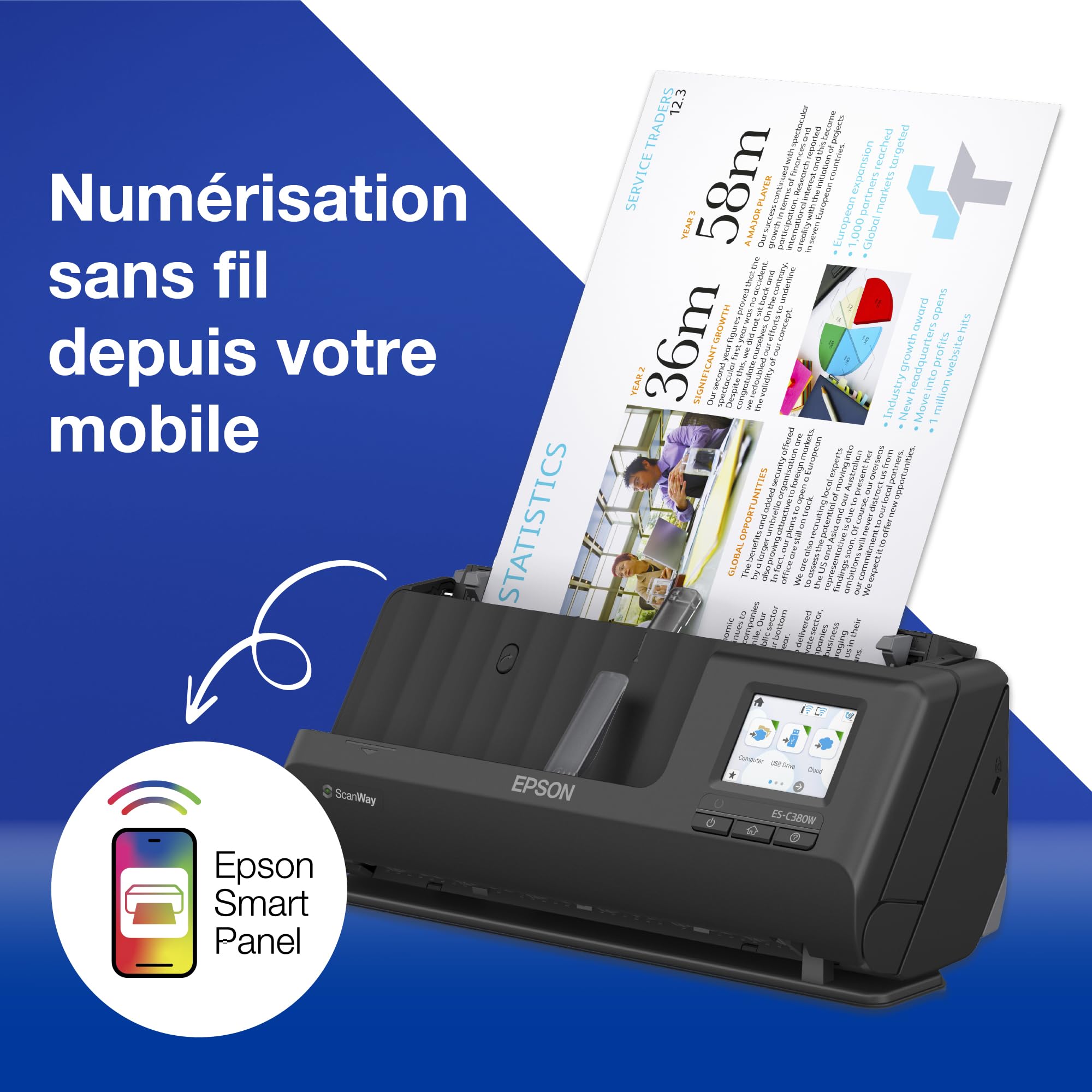 EPSON WorkForce ES-C380W Scanner 30ppm