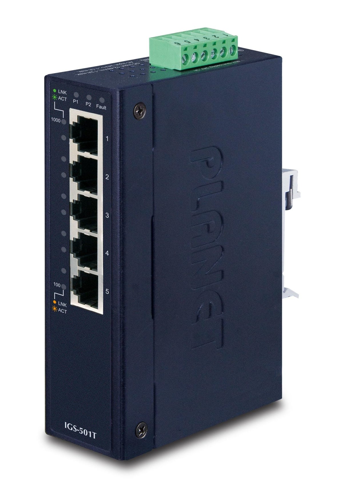 PLANET IGS-501T commutateur réseau Non-géré Gigabit Ethernet (10/100/1000) Bleu