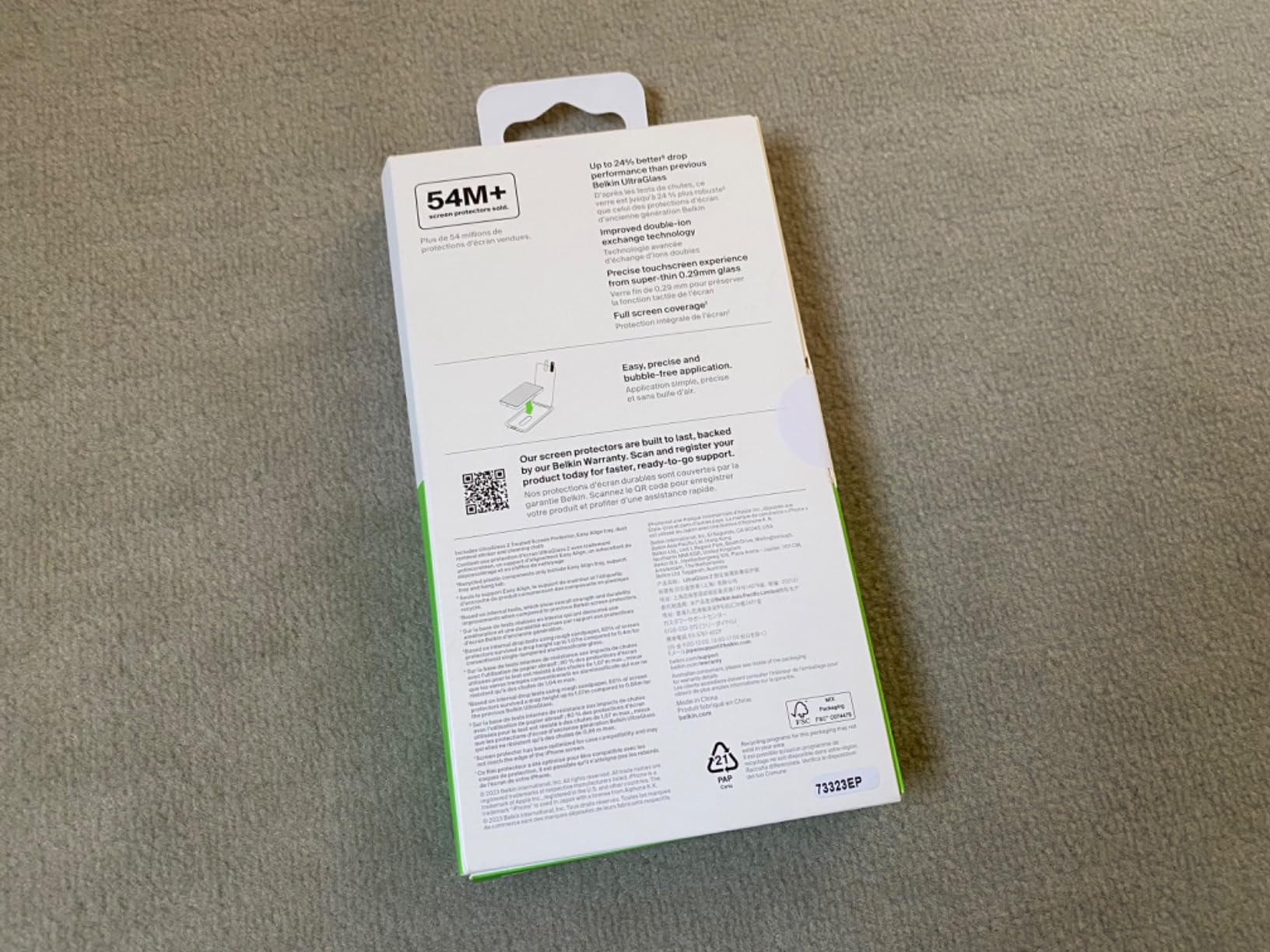 BELKIN ScreenForce Pro TemperedGlass Privacy AM Screen Protection for iPhone 15 Plus/14 Pro Max