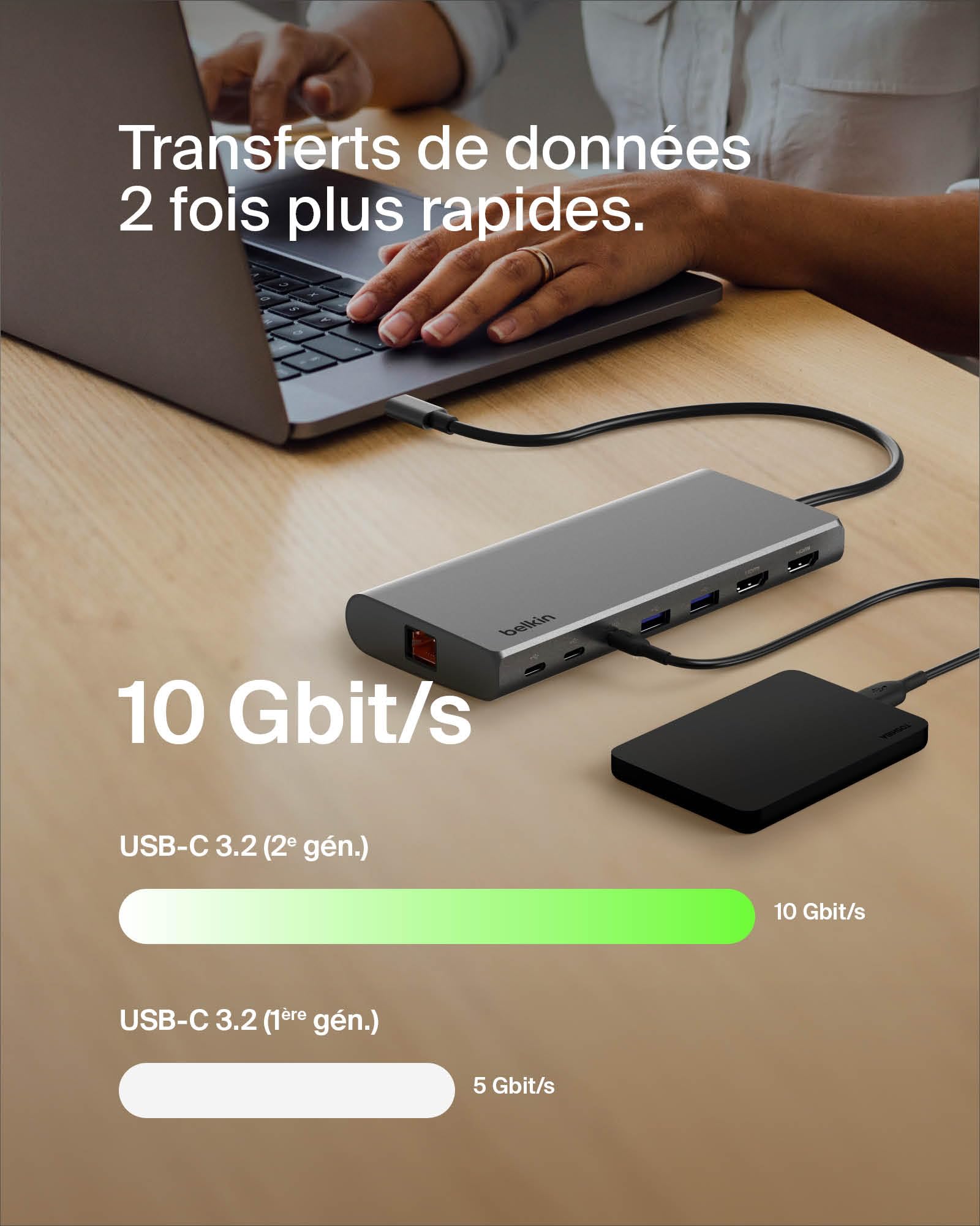 BELKIN USB-C 8in1 Dual Display Hub