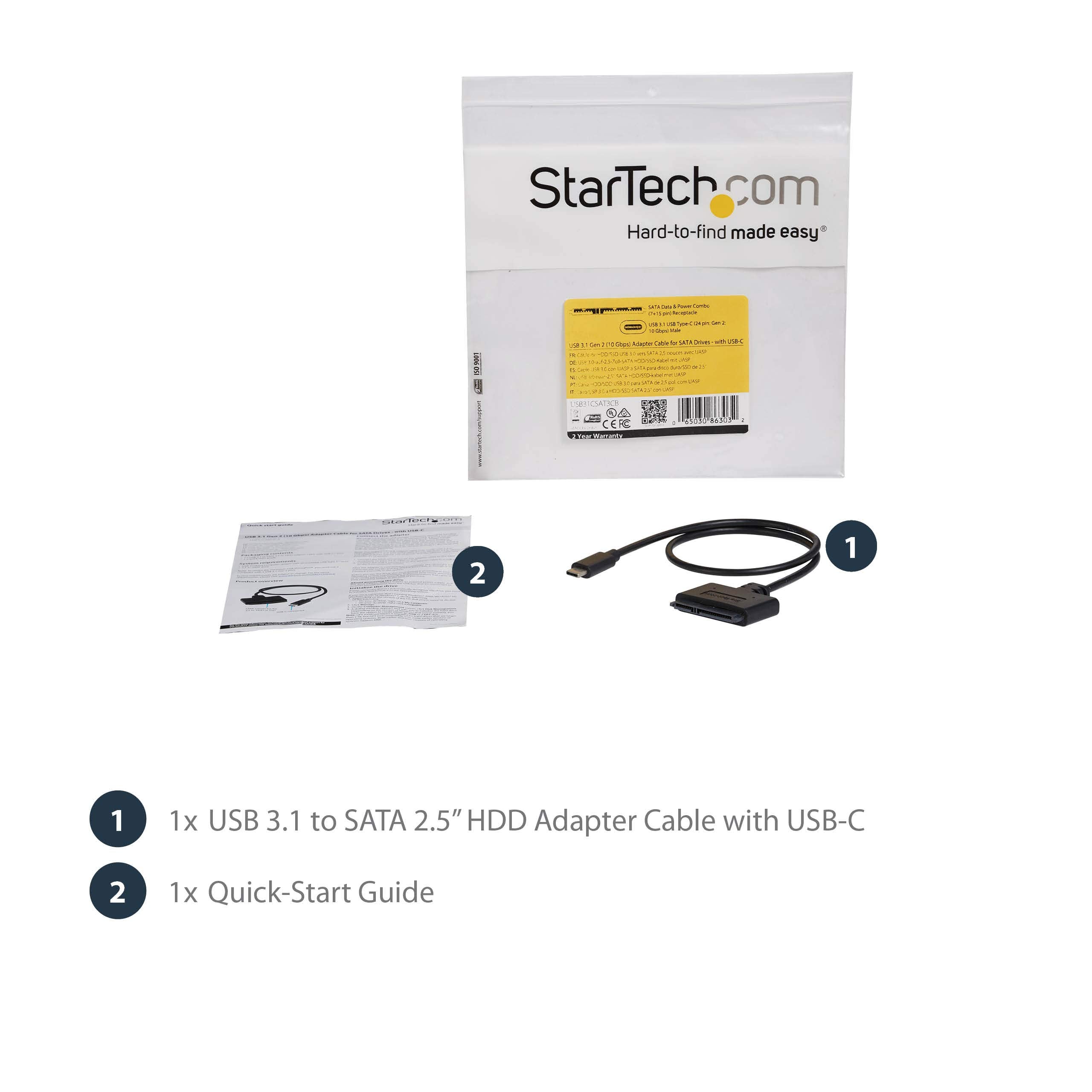USB C to SATA Adapter USB 3.1 -2.5" SATA
