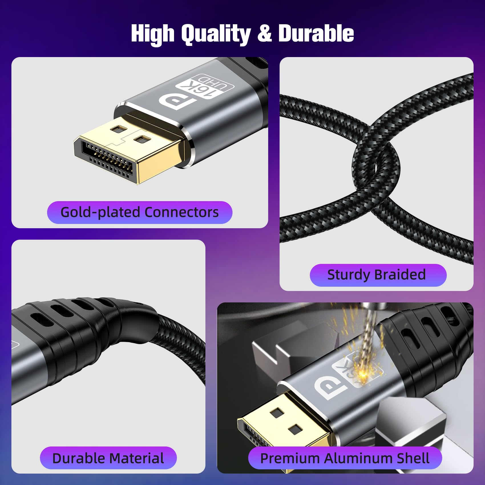 CORDON DISPLAYPORT 1.2 - 1 M