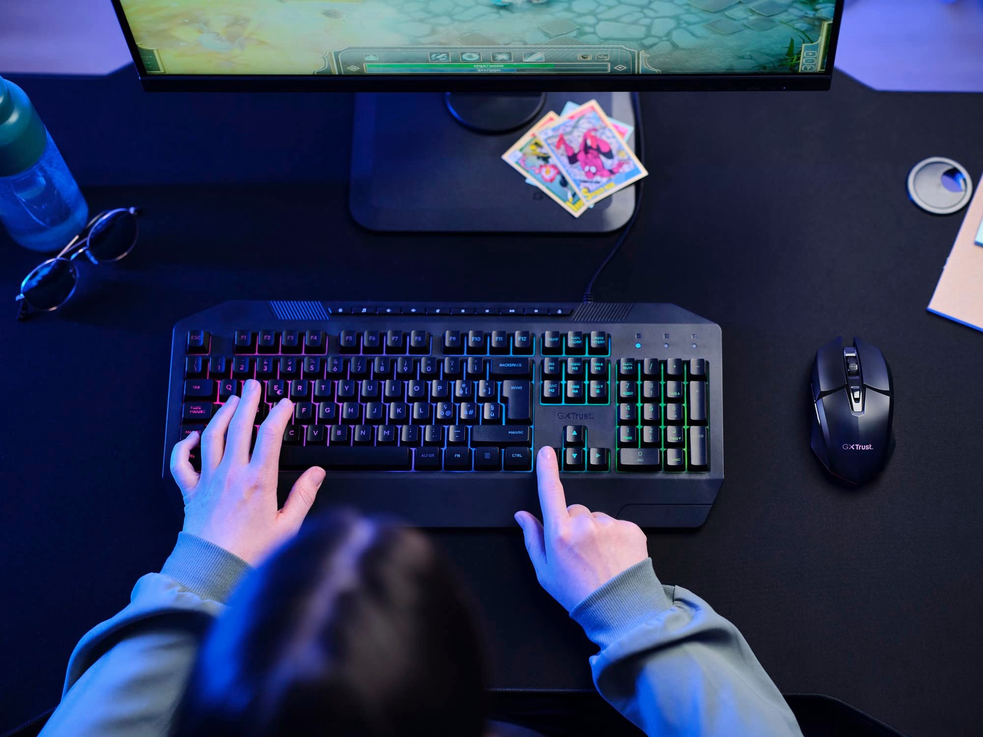 TRUST Souris gaming sans fil FELOX rétroéclairée - Noire