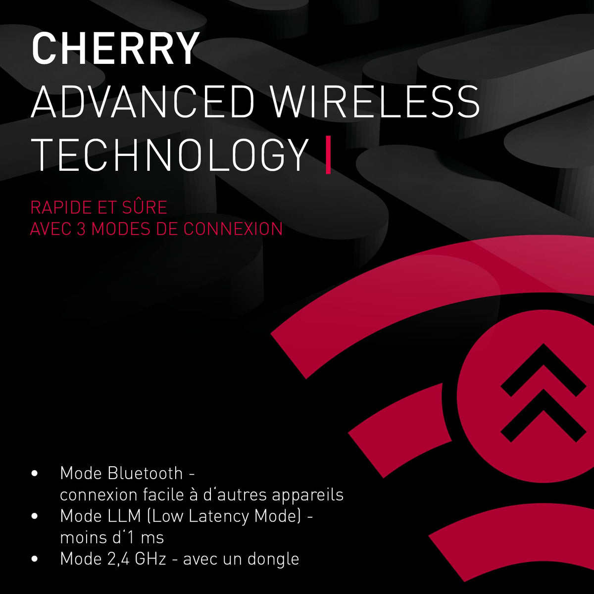CHERRY Clavier MX 3.0S WIRELESS gaming mécanique MX RED