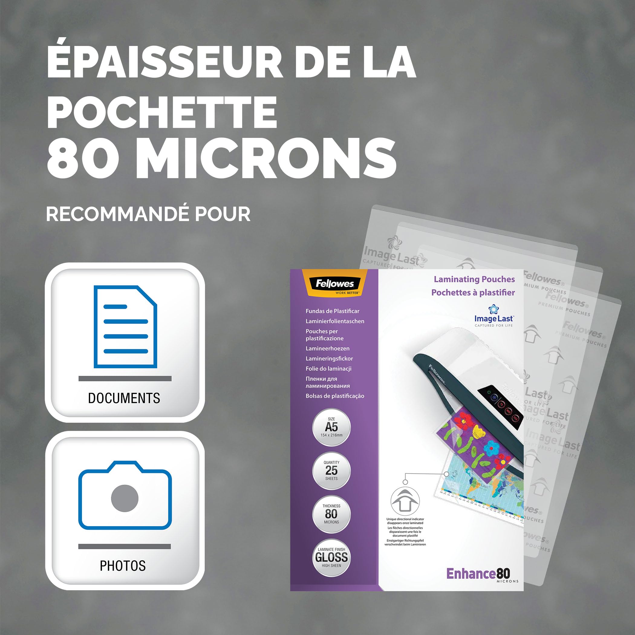 FELLOWES IL POCH BRILLANTES A5 80 MIC X 25
