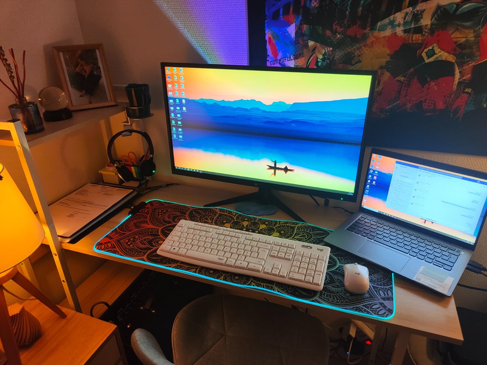 LOGITECH MK295 Silent Wireless Combo - OFF WHITE - FRA - CENTRAL