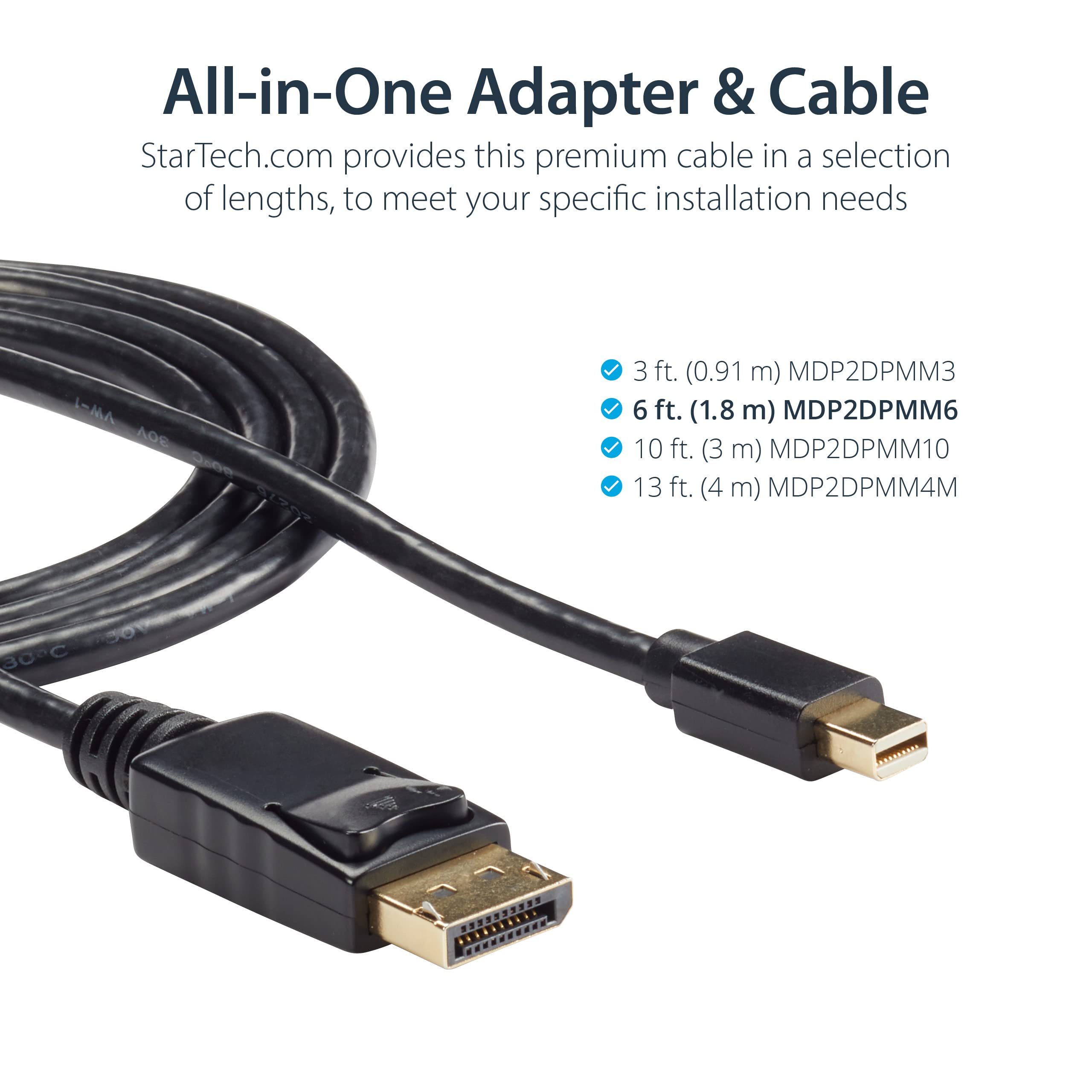 4m Mini DisplayPort to DP Adapter Cable