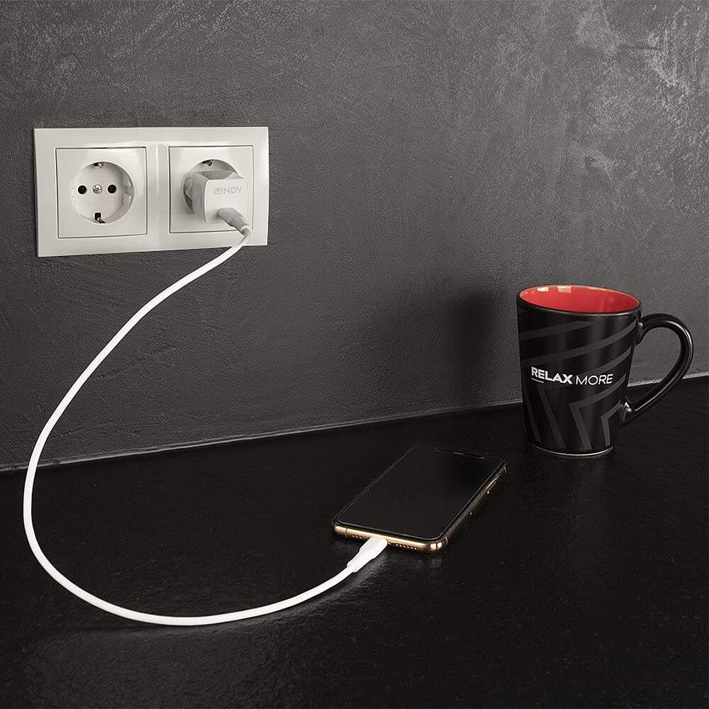 LINDY 20W Type C PD Charger EU Plug