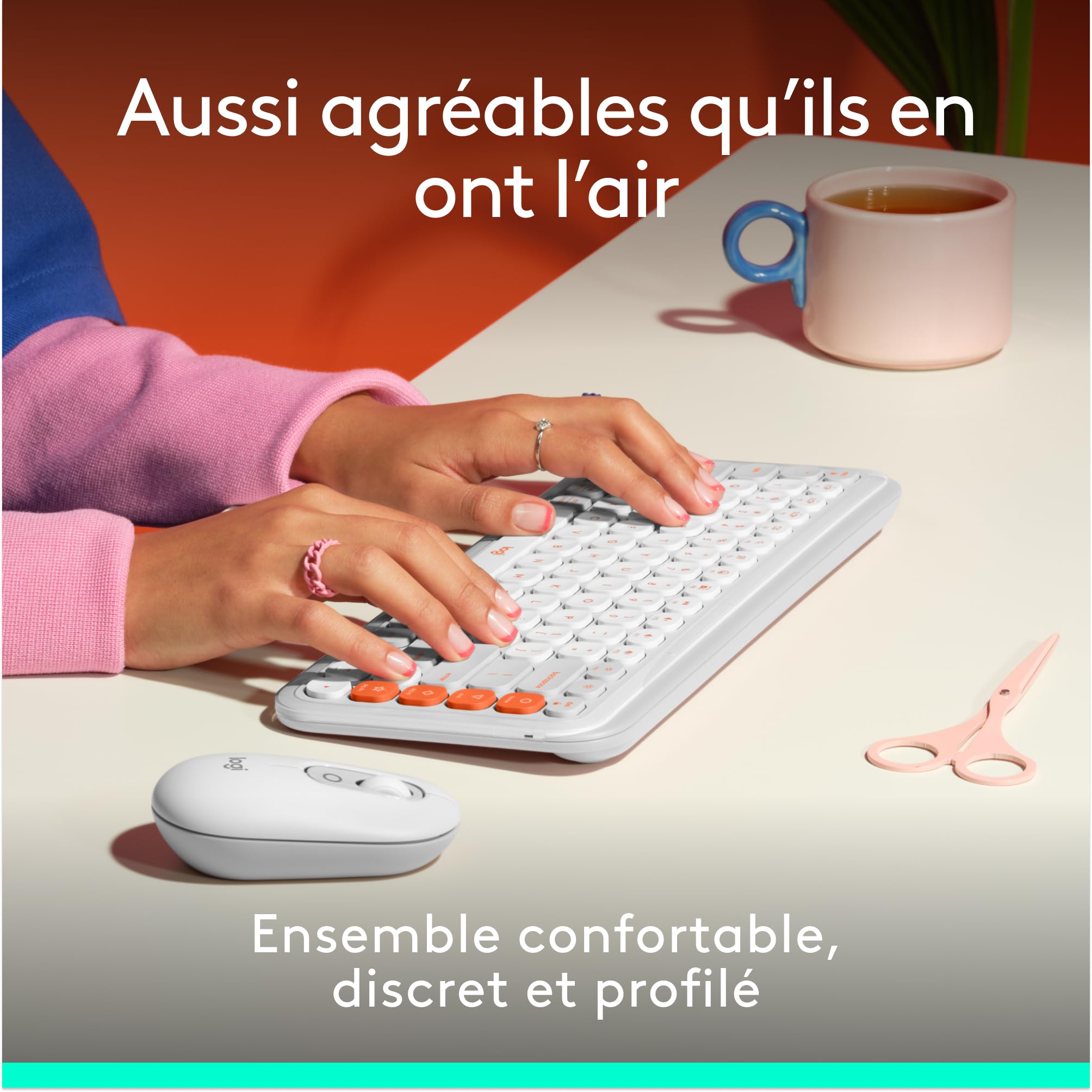 LOGITECH POP ICON COMBO - OFF WHITE (FR)