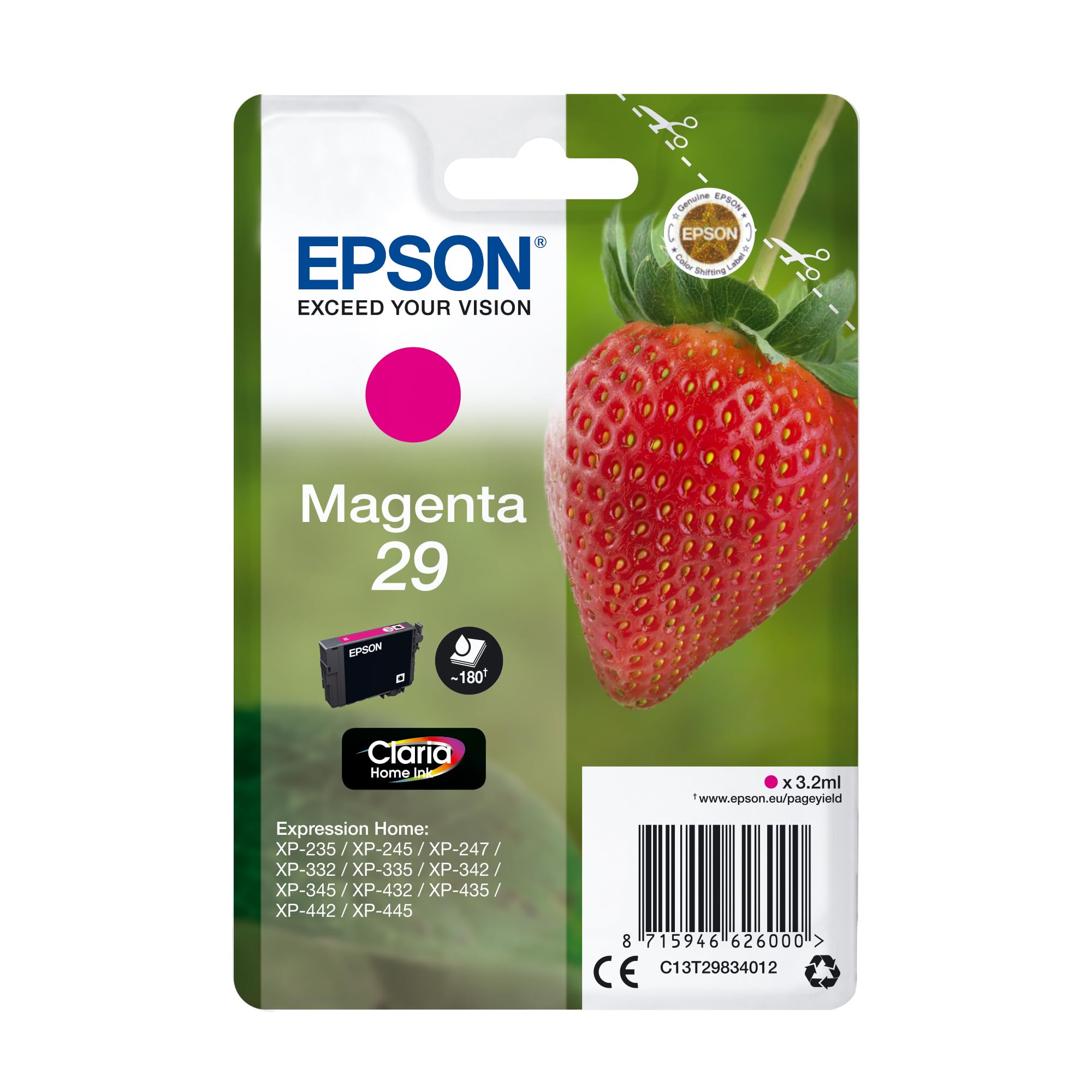 Cartouche EPSON C13T29834012 - Magenta