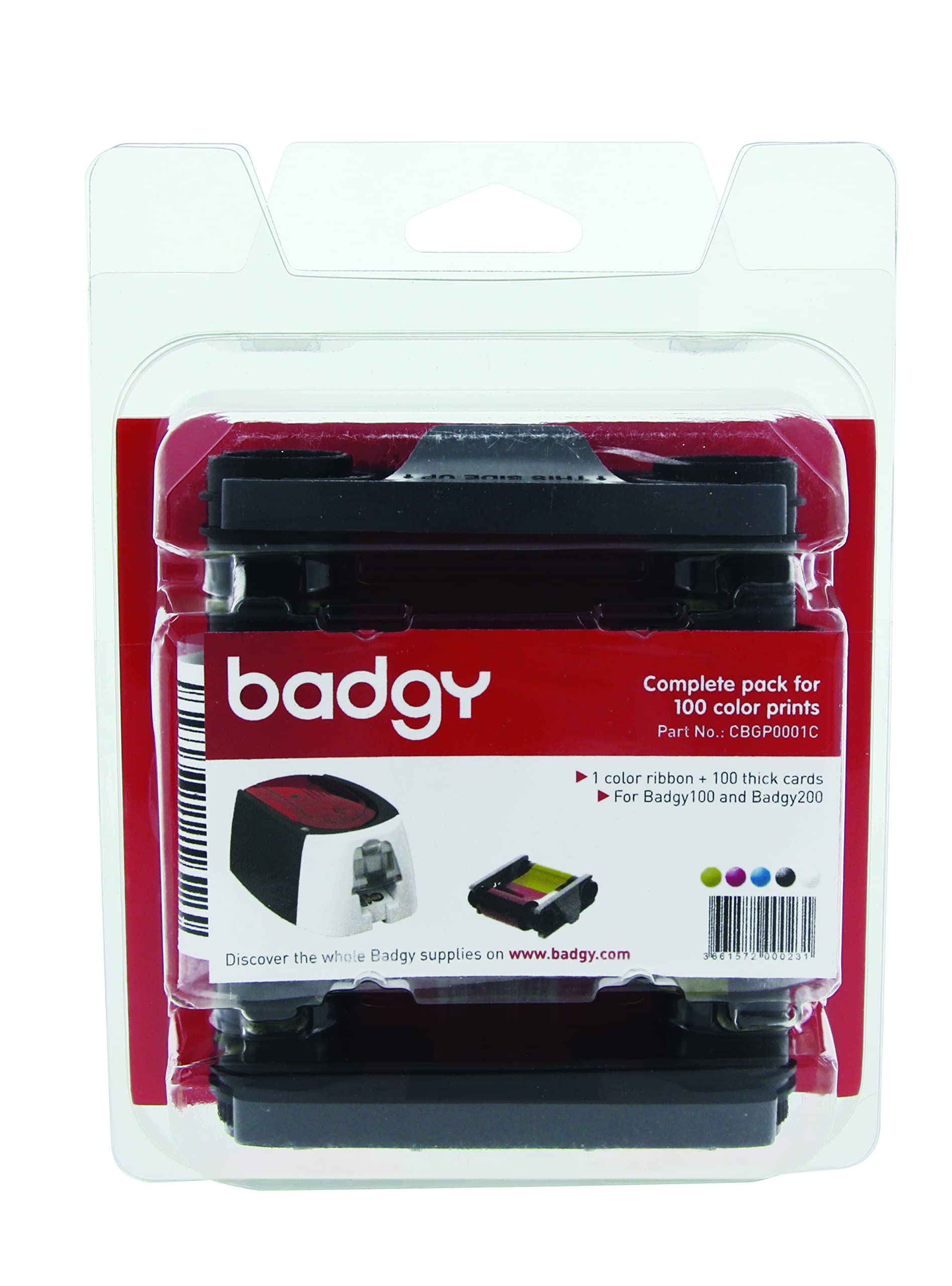 Supply Pack 100P f Badgy Printer 100+200