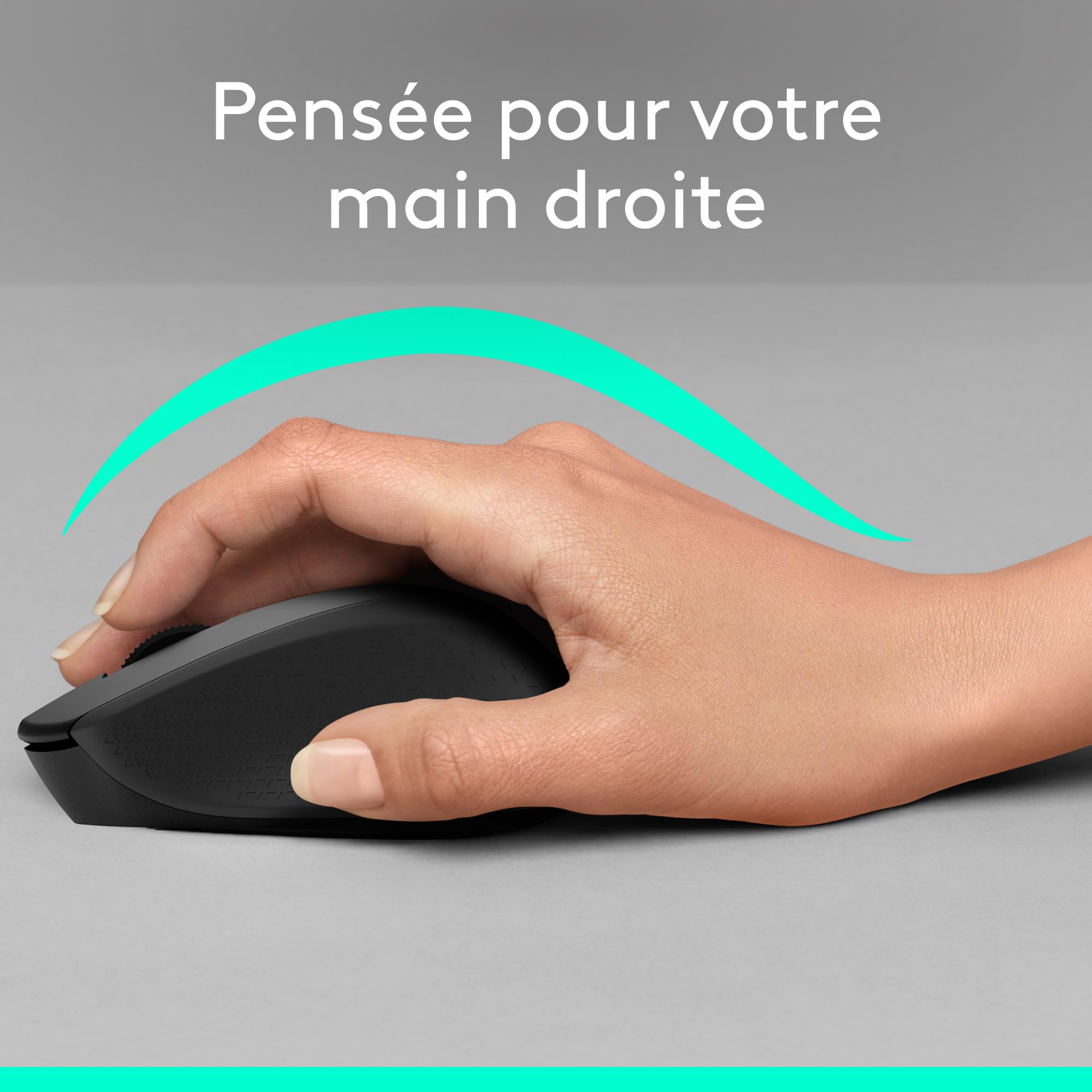 LOGITECH M330 SILENT PLUS Mouse 3 buttons wireless 2.4 GHz USB wireless receiver black