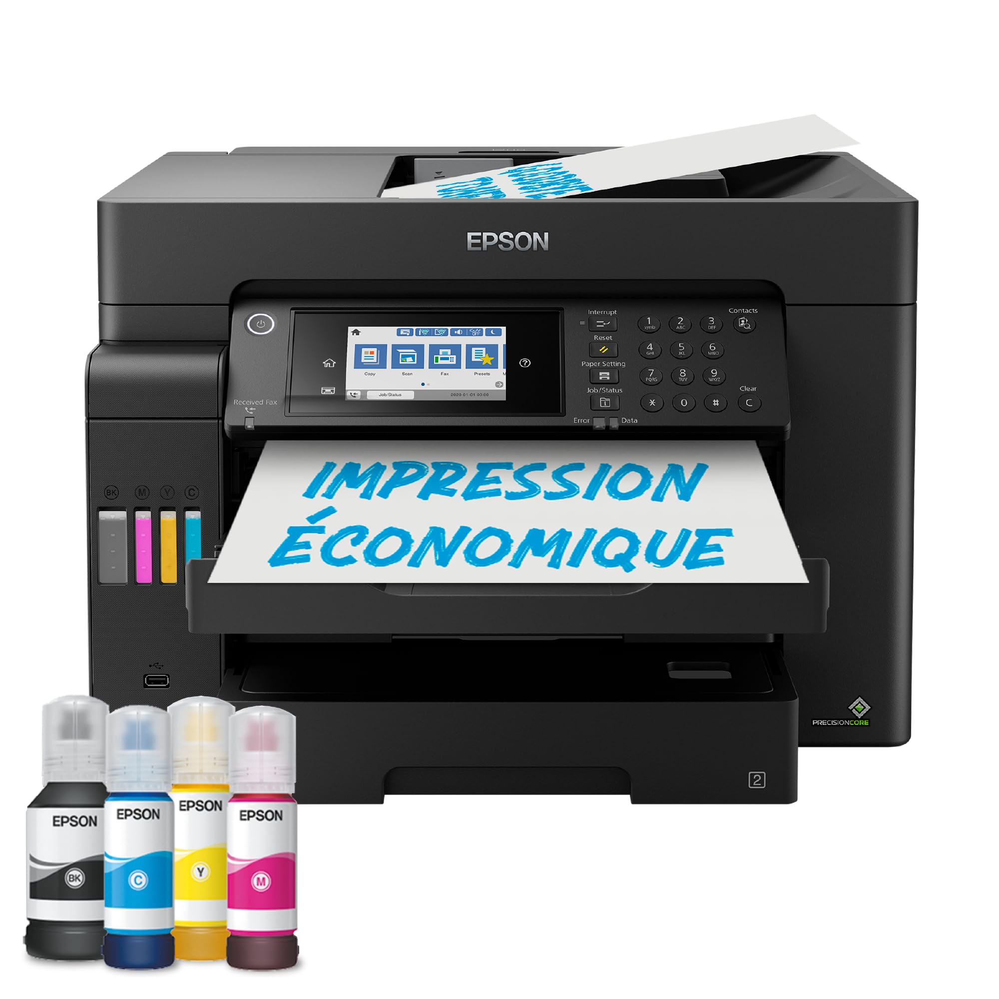 EPSON EcoTank ET-16655 MFP colour inkjet ITS A3 25ppm Print 550sheets USB LAN Wi-Fi Black