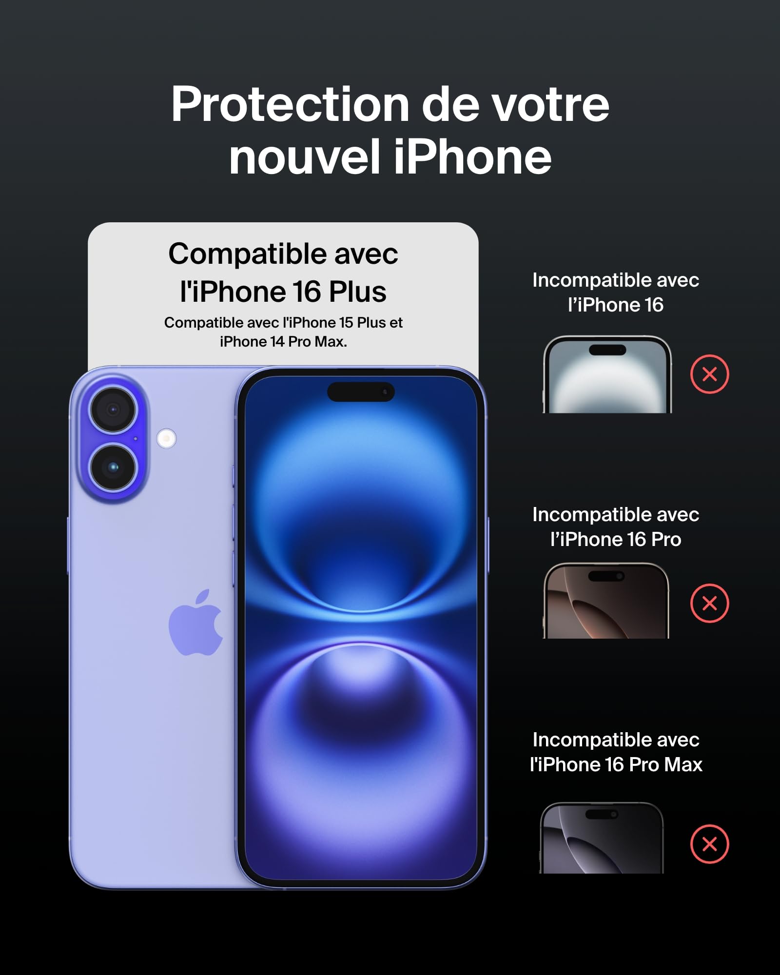 BELKIN ScreenForce Pro Invisiglass Privacy AM Screen Protector - iPhone 16 Plus/15 Plus/14 Pro Max