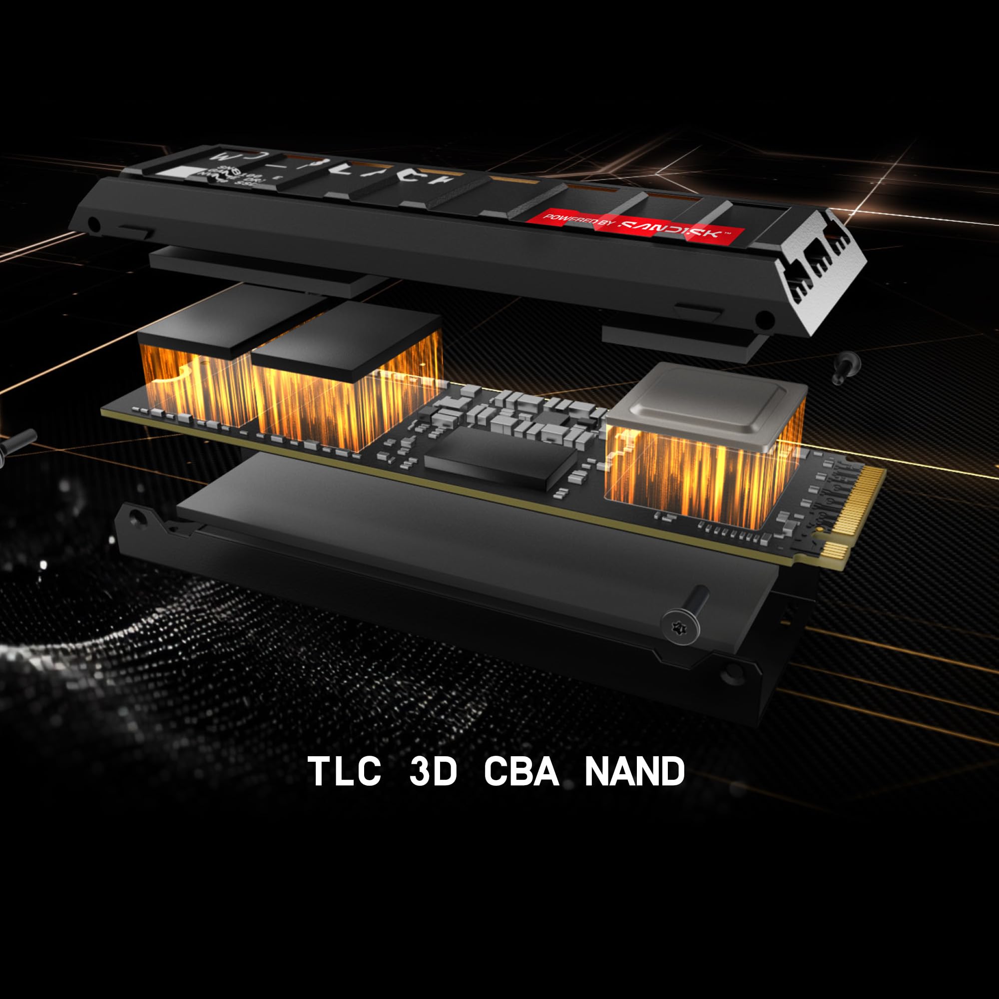 WD Black SN8100 NVMe SSD 4To M.2 2280 W/Heatsink POWERED BY SANDISK