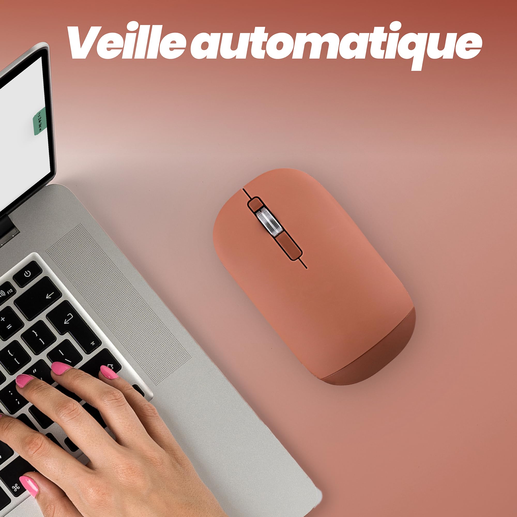 TNB COLOR - Souris sans fil double mode de connexion - rouge