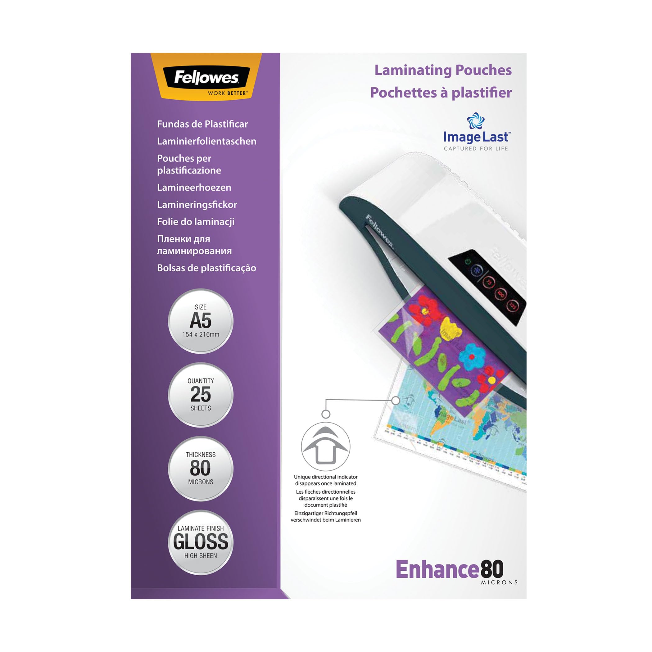 FELLOWES IL POCH BRILLANTES A5 80 MIC X 25