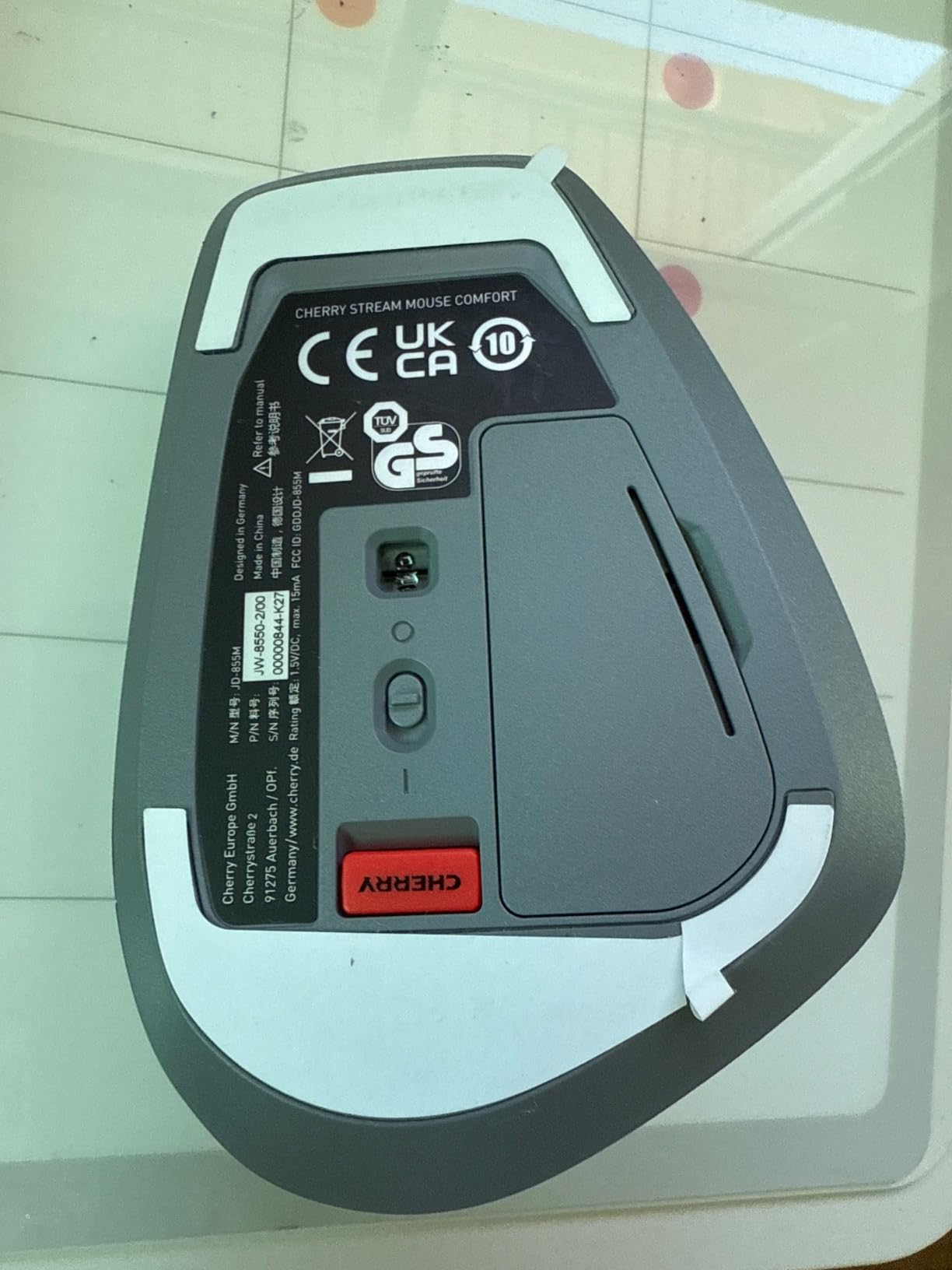 CHERRY Souris STREAM COMFORT sans fil noire