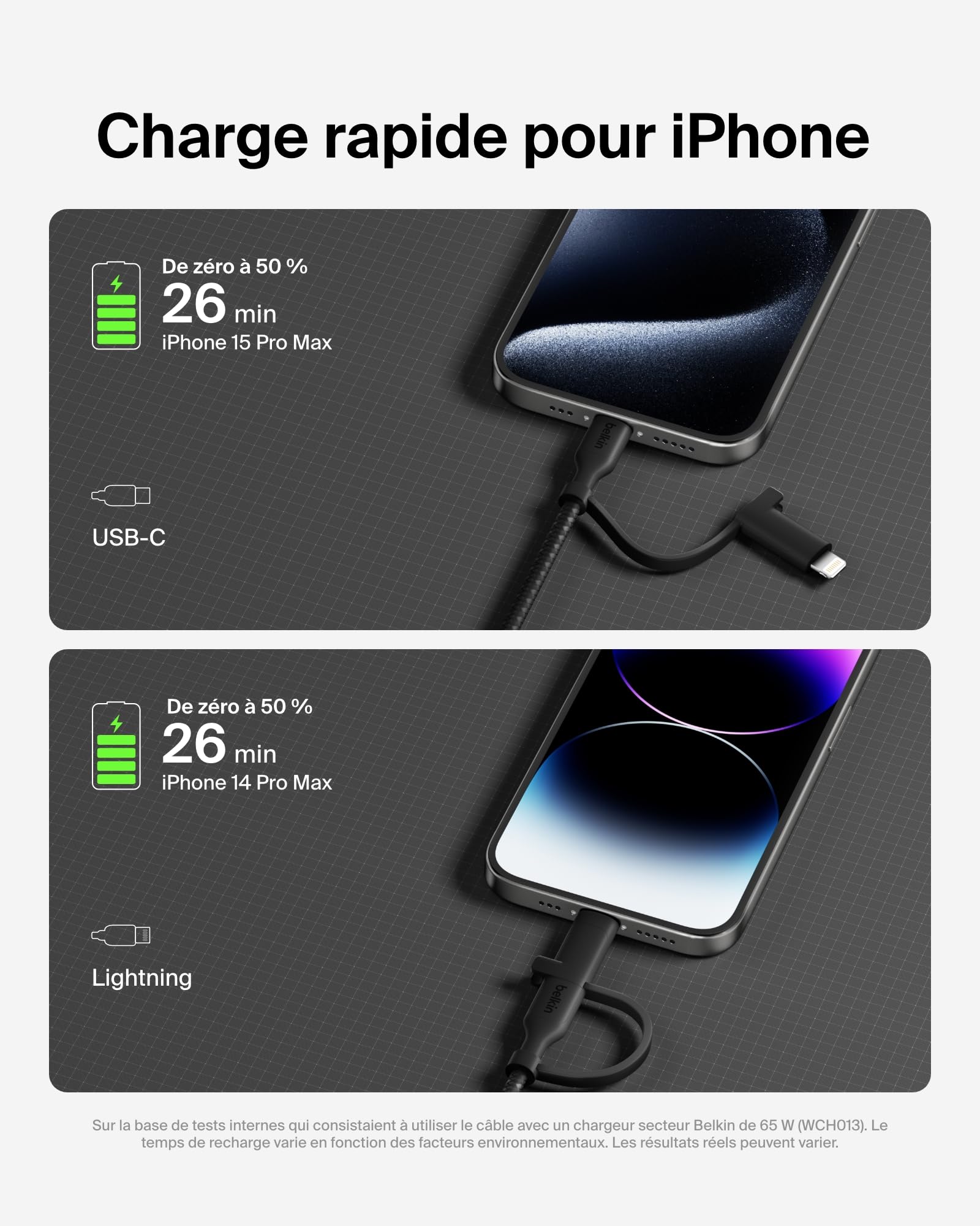 BELKIN 2-in-1 USB-C and LTG cable