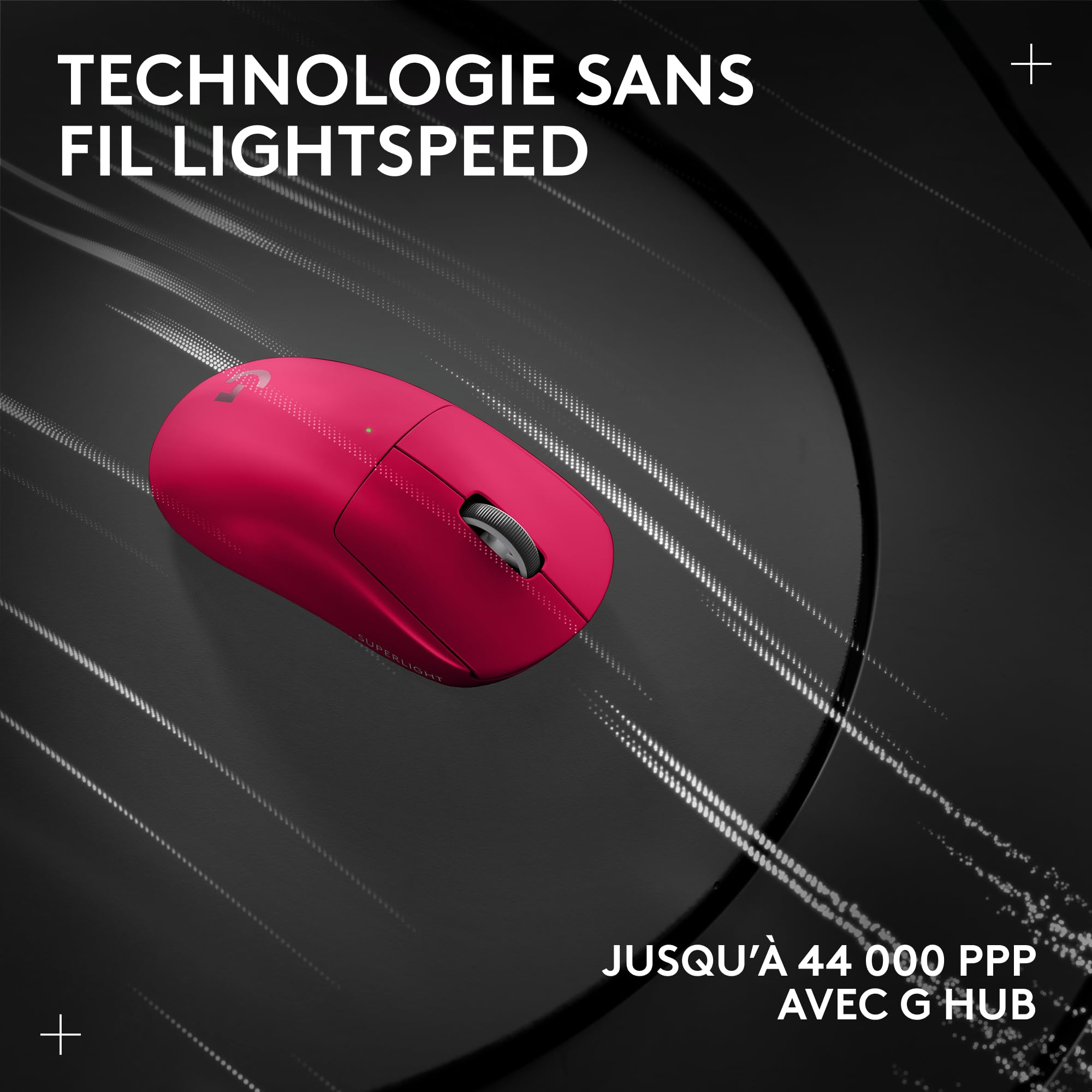 LOGITECH G PRO X SUPERLIGHT 2 Mouse gaming optical 5 buttons wireless 2.4 GHz USB LIGHTSPEED receiver pink
