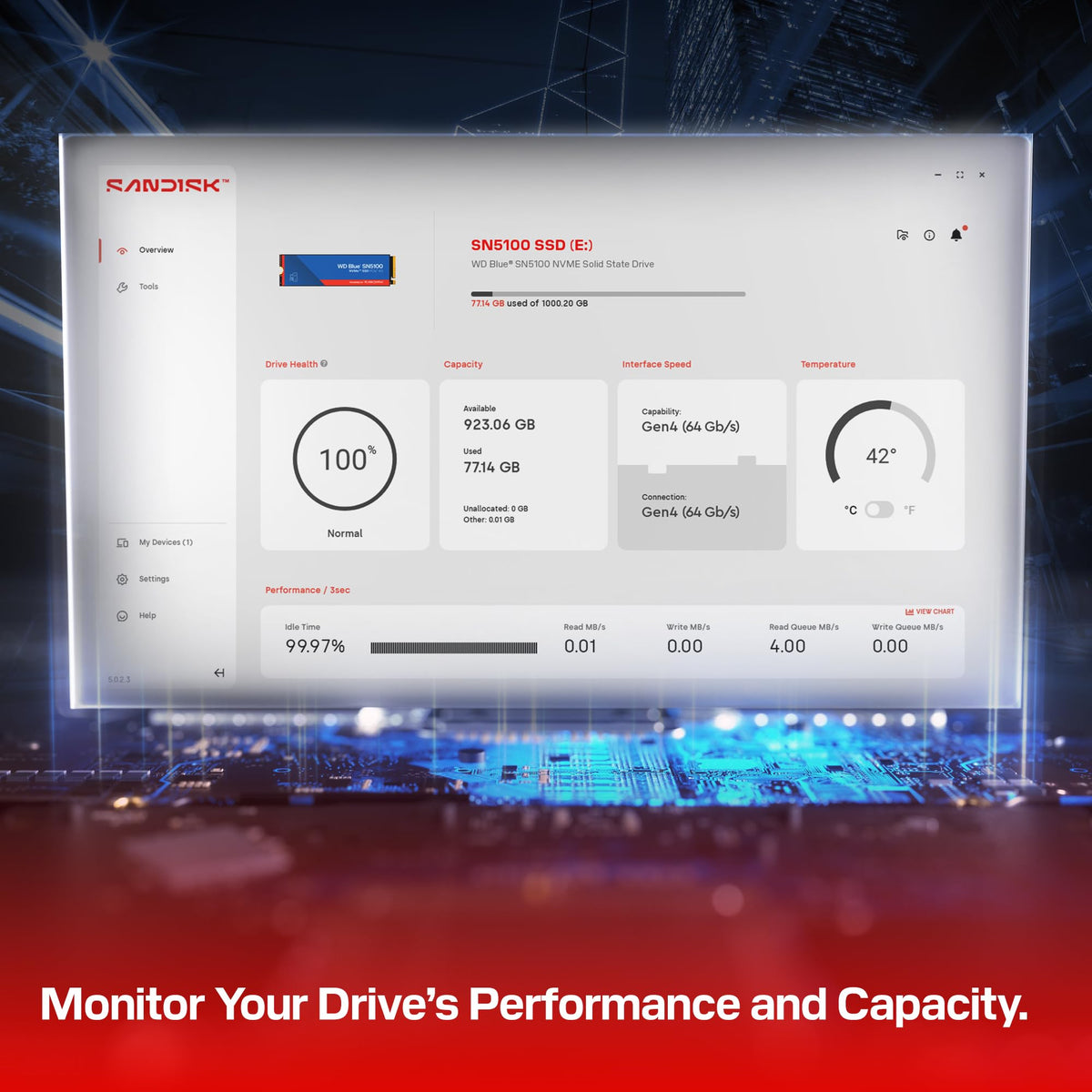 WD Blue SN5100 NVMe SSD 4To M.2