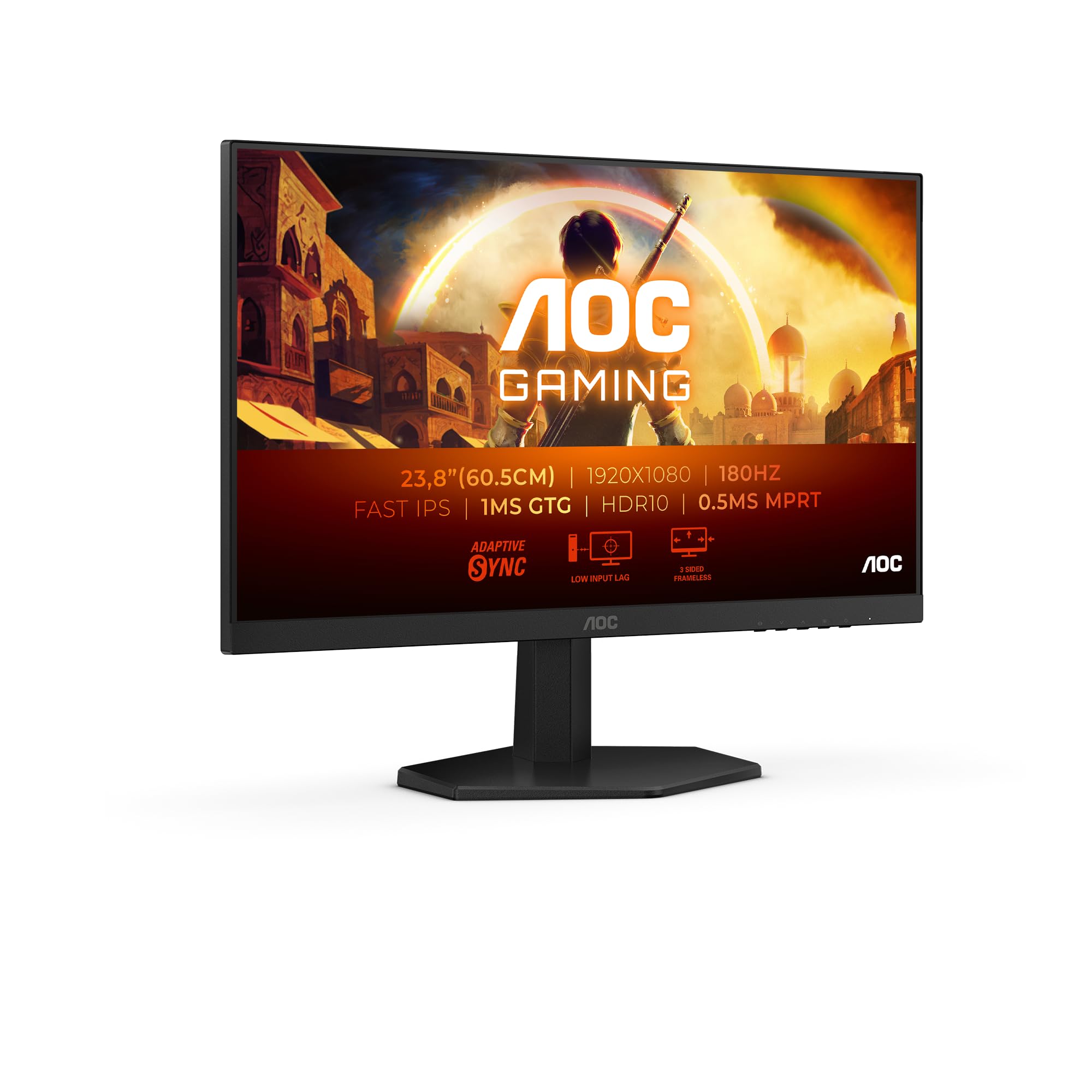 AOC 24G42E 24p Gaming Monitor 180Hz 1920x1080 1ms HDMI DP Black/Grey