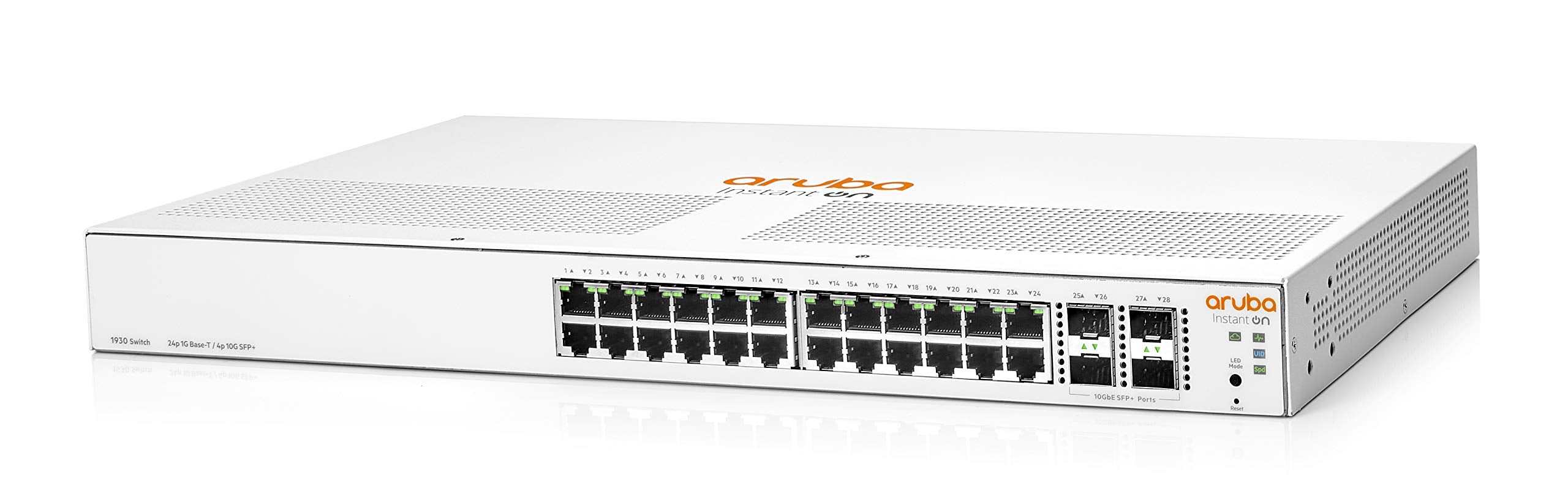 HPE Networking Instant On 1930 24G 4SFP/SFP+ Switch Commutateur C3 Géré 24 x 10/100/1000 + 4 x 1 Gigabit / 10 Gigabit SFP+
