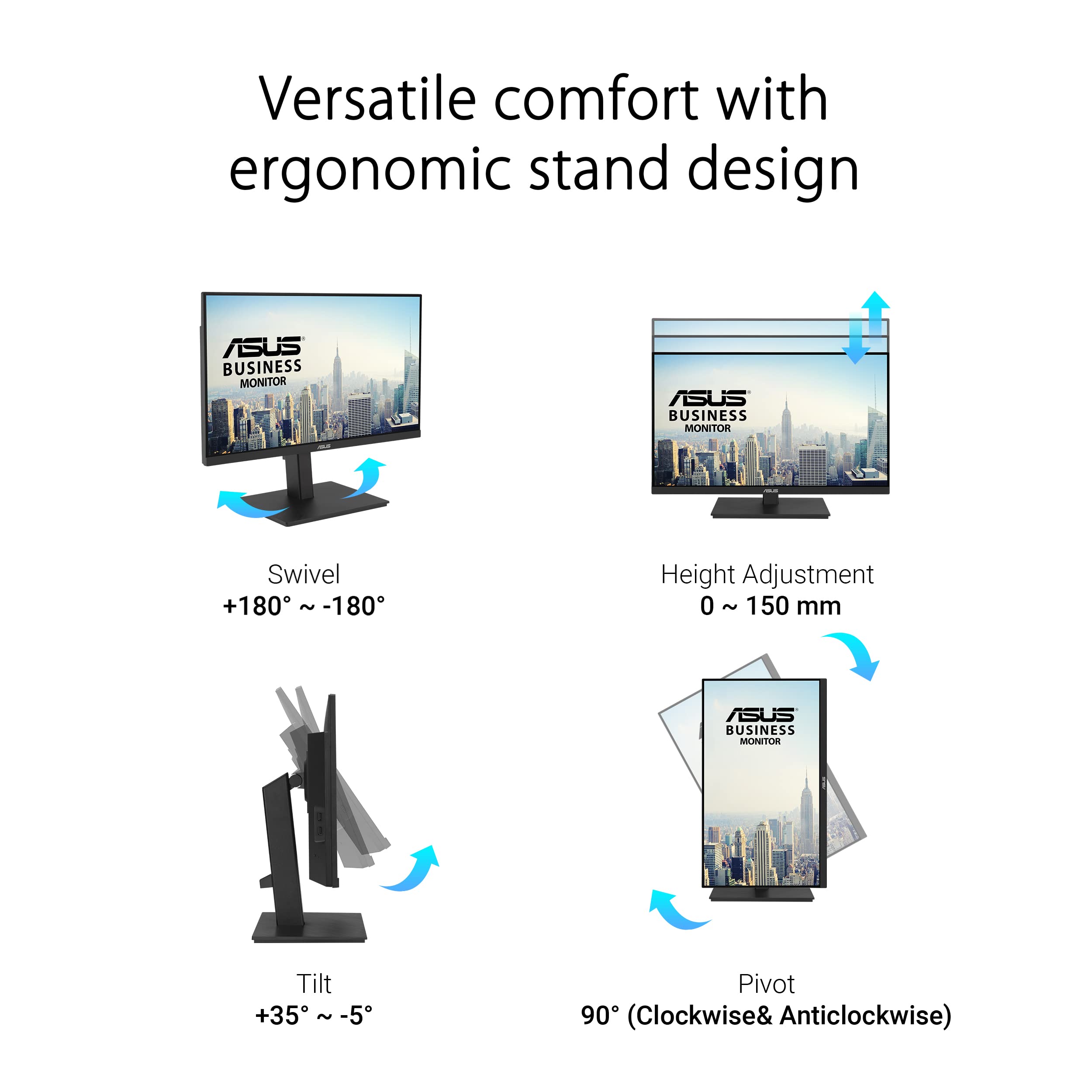 ASUS VA27ECPSN 27p Desktop IPS FHD 5ms 75Hz 300cd/m2 3-year warranty Exchange on site D+1