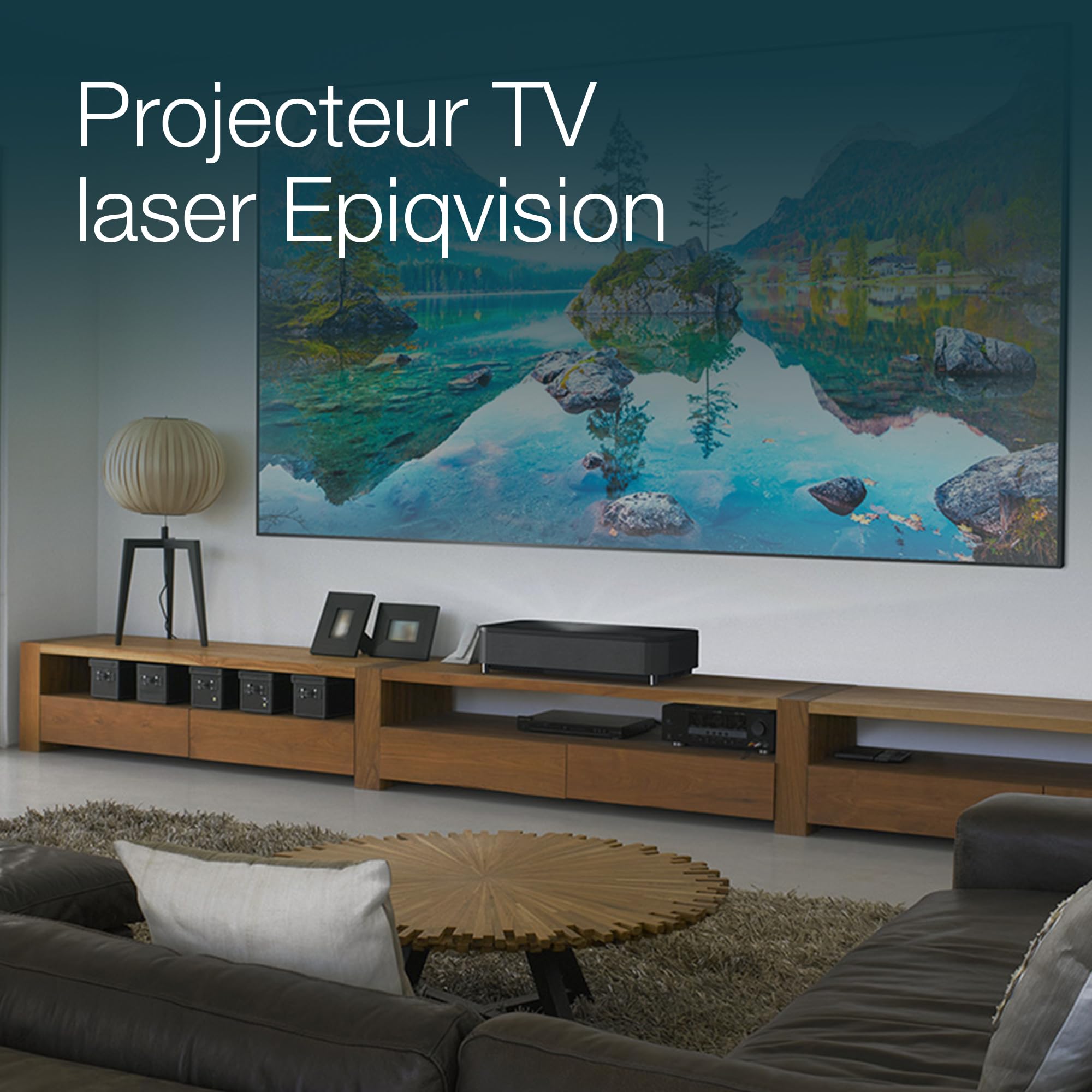 EPSON EH-LS800W Projecteur laser UST - 4K PRO-UHD Home Cinema- 16: 9- 4000 lumens-2 500.000: 1- 3x HDMI- Android TV™ Bluetooth- Noir