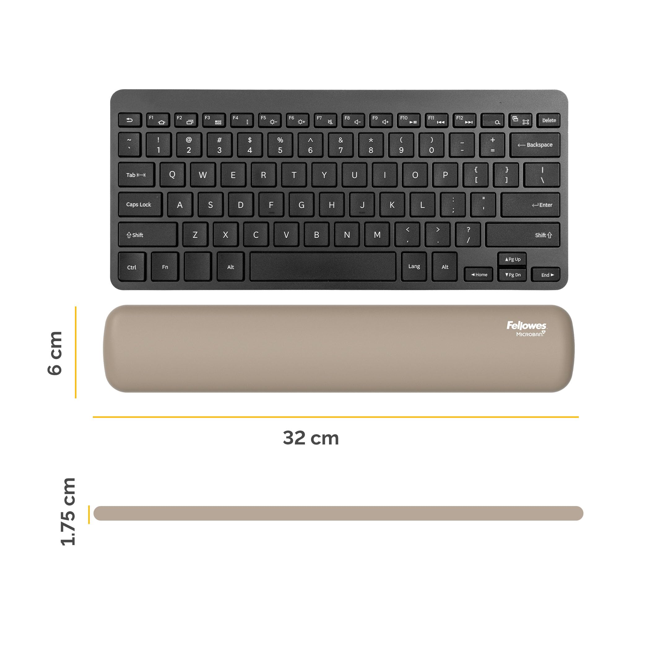 FELLOWES Repose-poignets clavier compact Breyta Sable